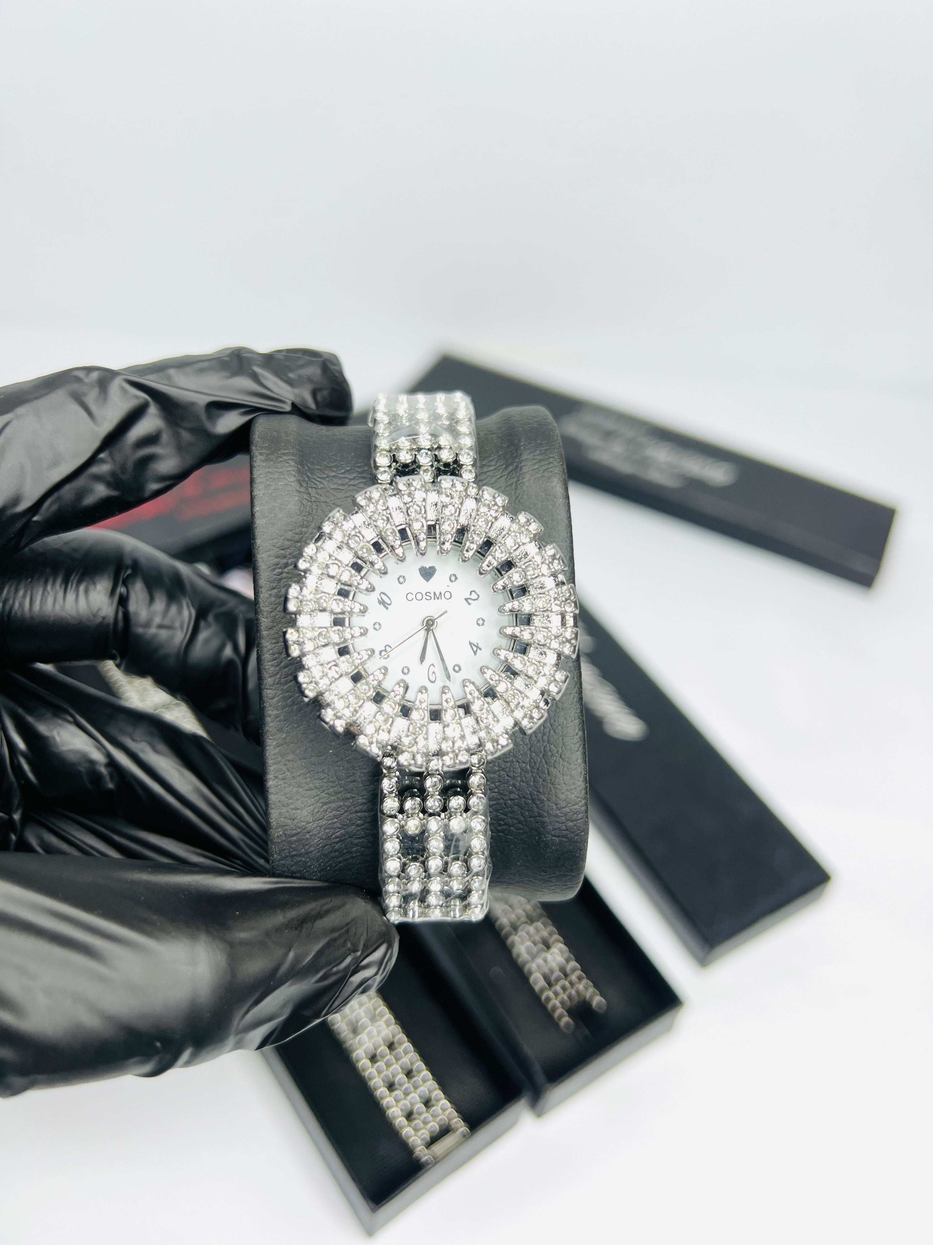 Diamond Studded White Sunray