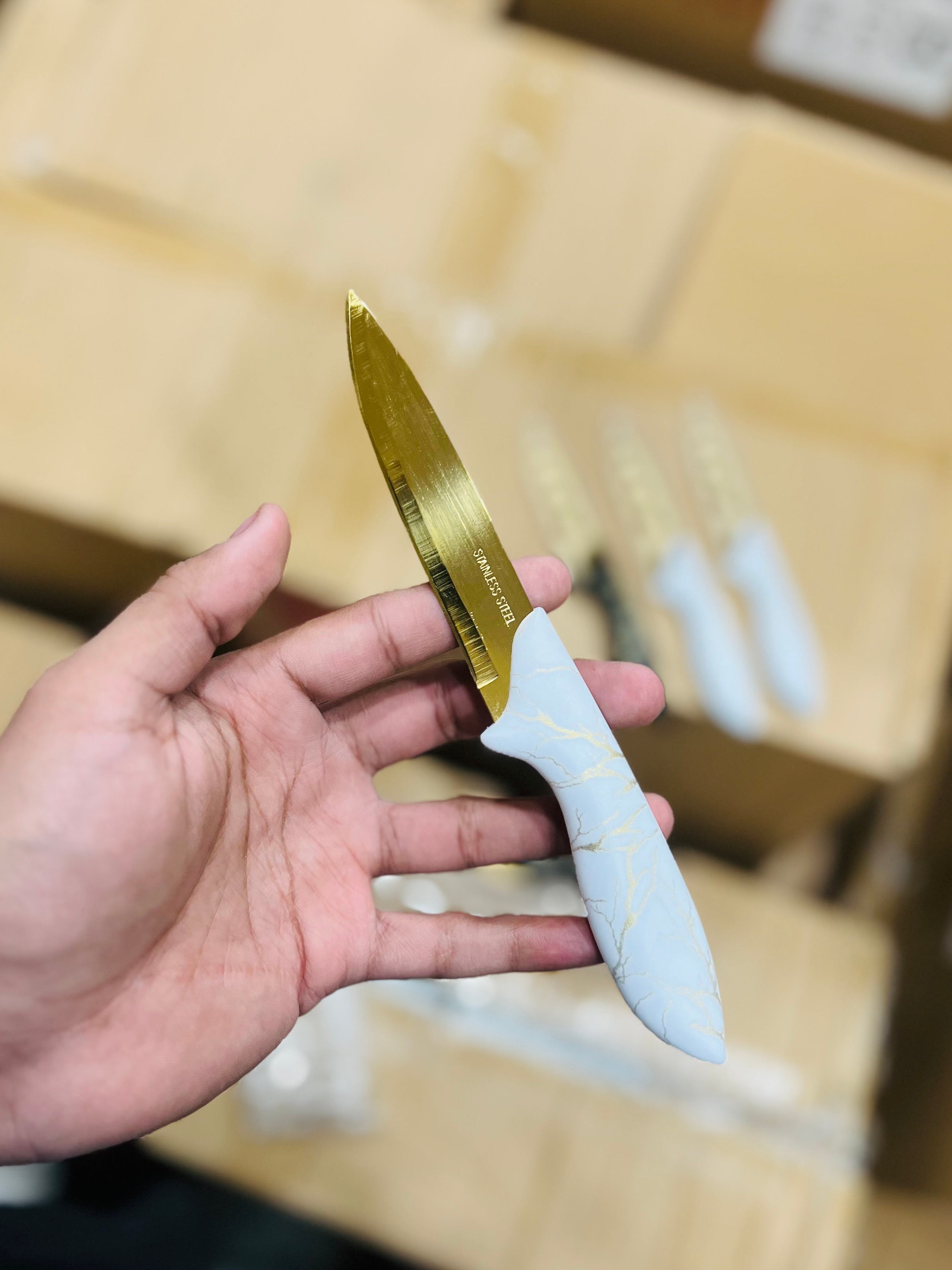 Marble Style Knifes (Pack Of 3 Pcs)