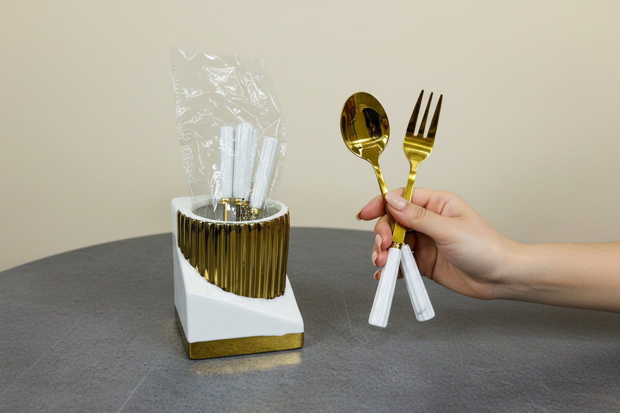 Wavy Textured Cutlery