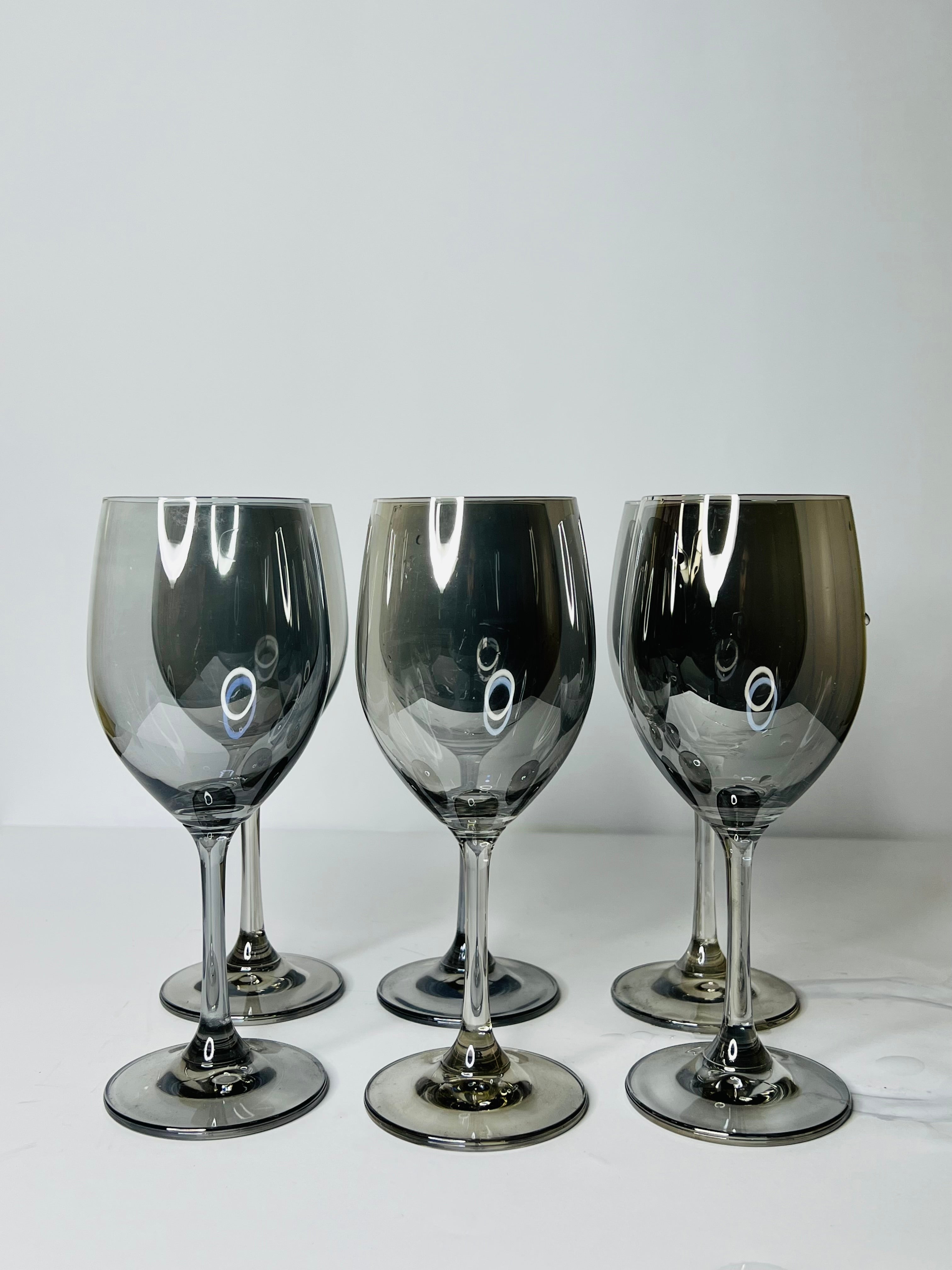 Vintage Smoked Glass Water Set