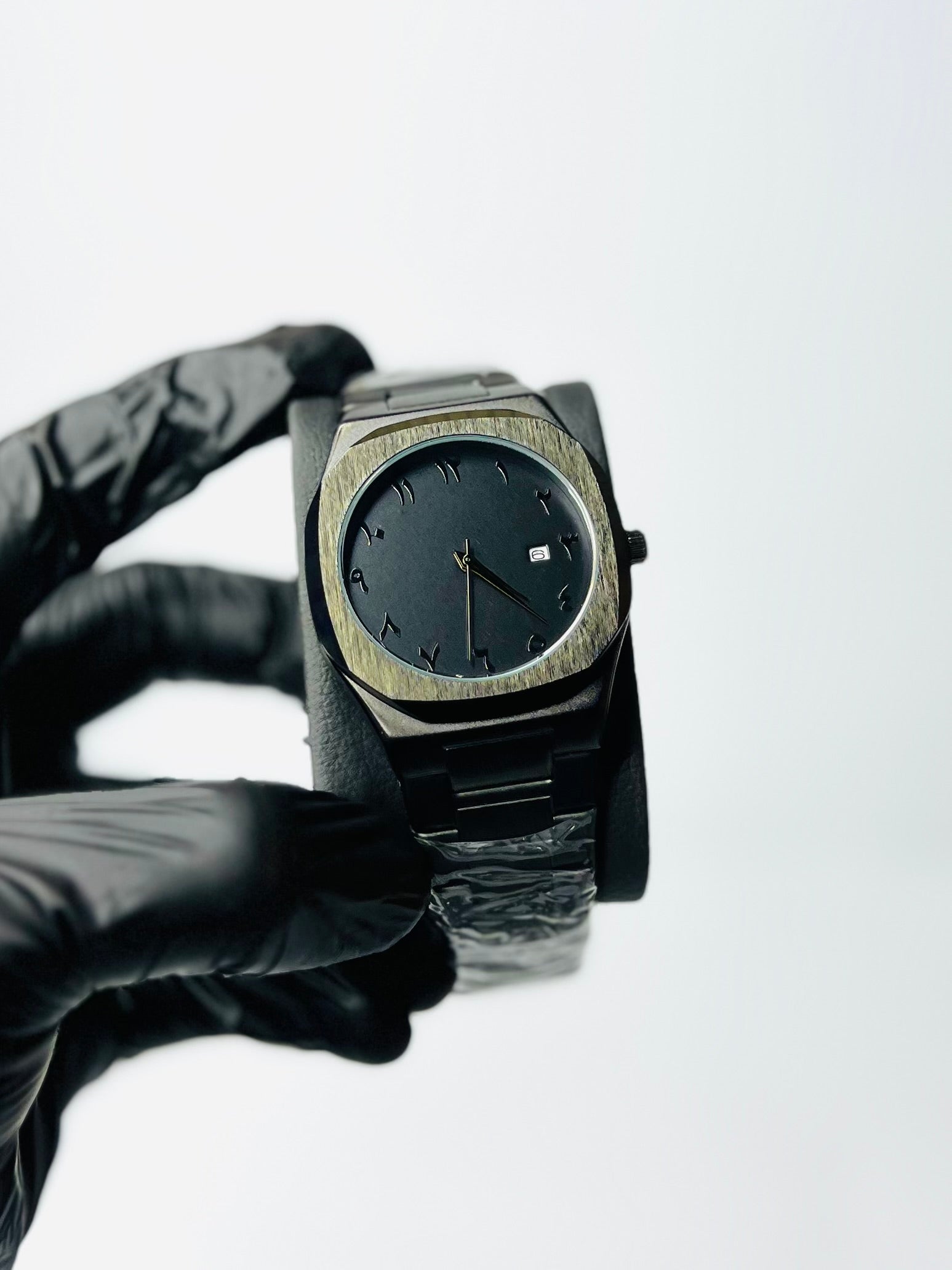 Black Aura Watch In Stainless Steel