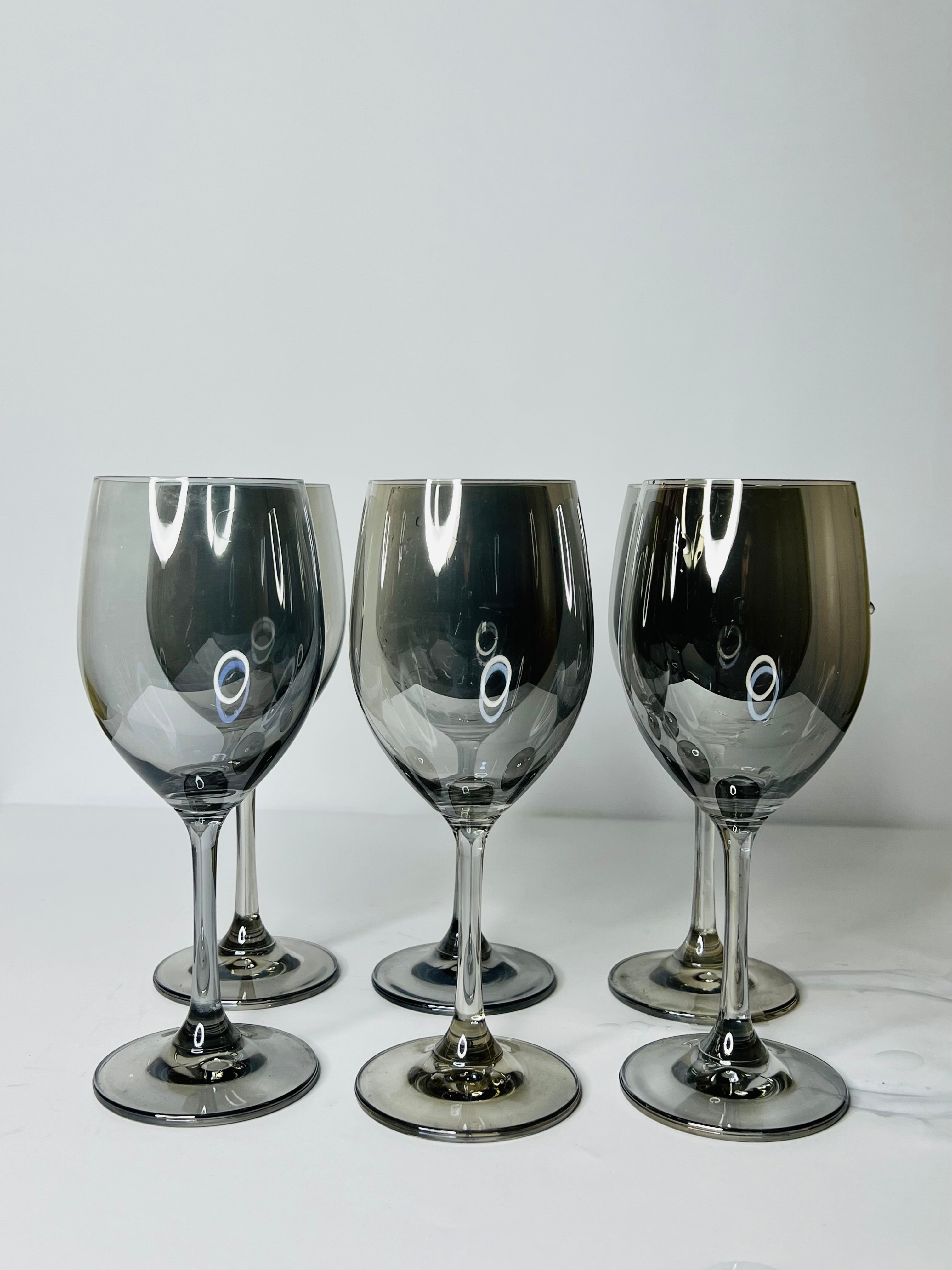 Vintage Smoked Glass Water Set
