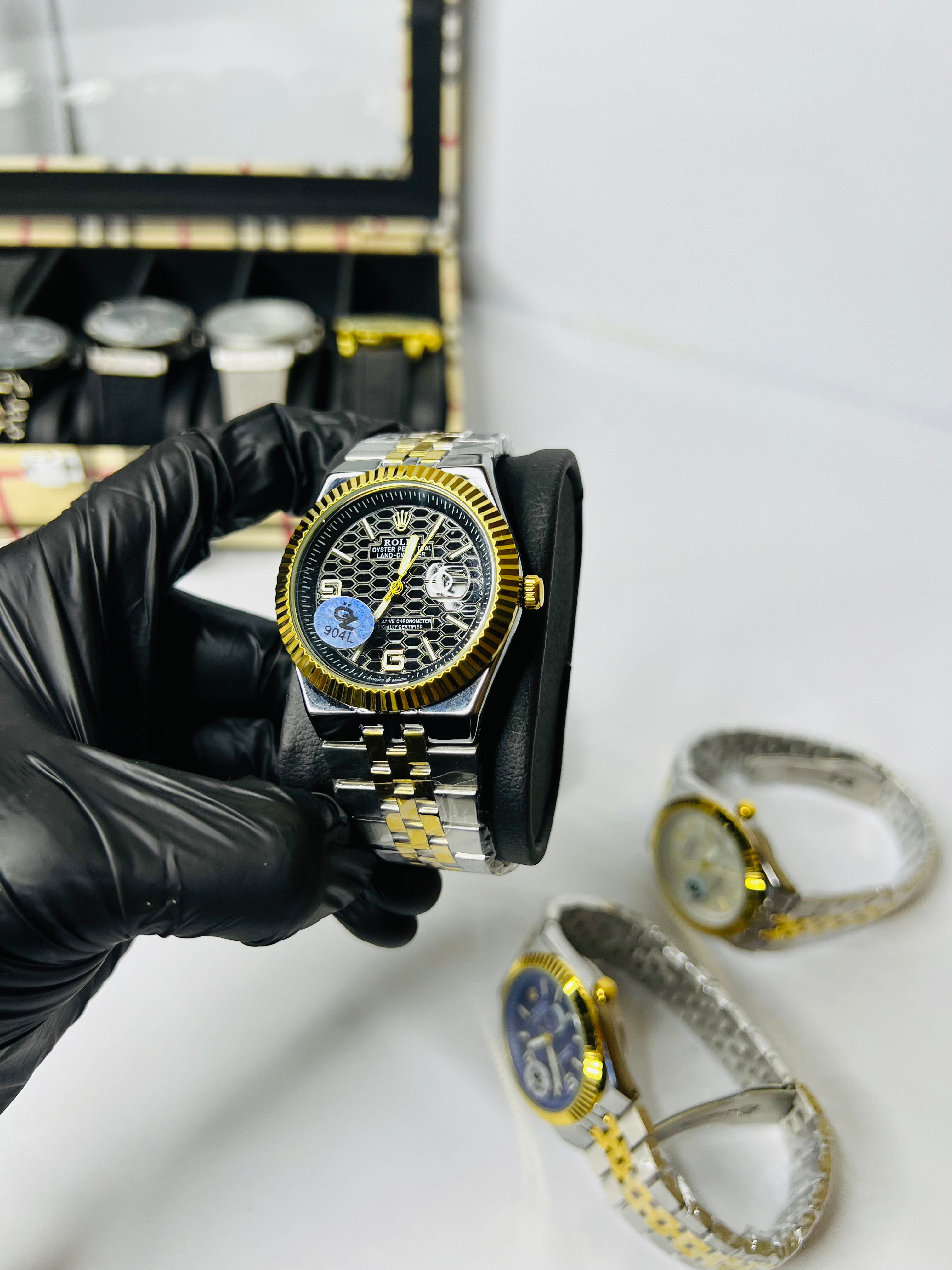Rolex Oyster Land Dweller Two Tone Black Dial
