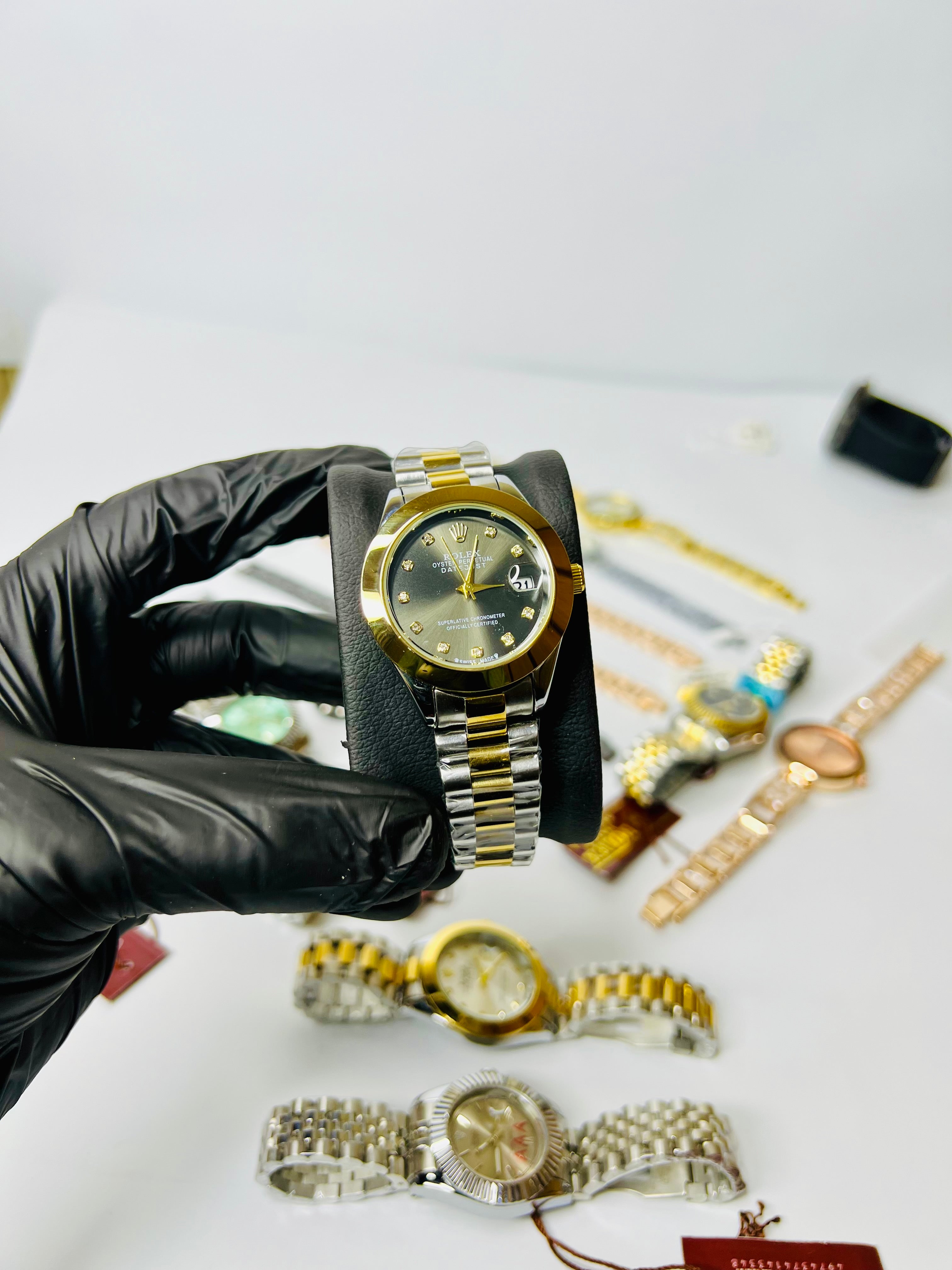 Rolex Two Tone With Olive Dial