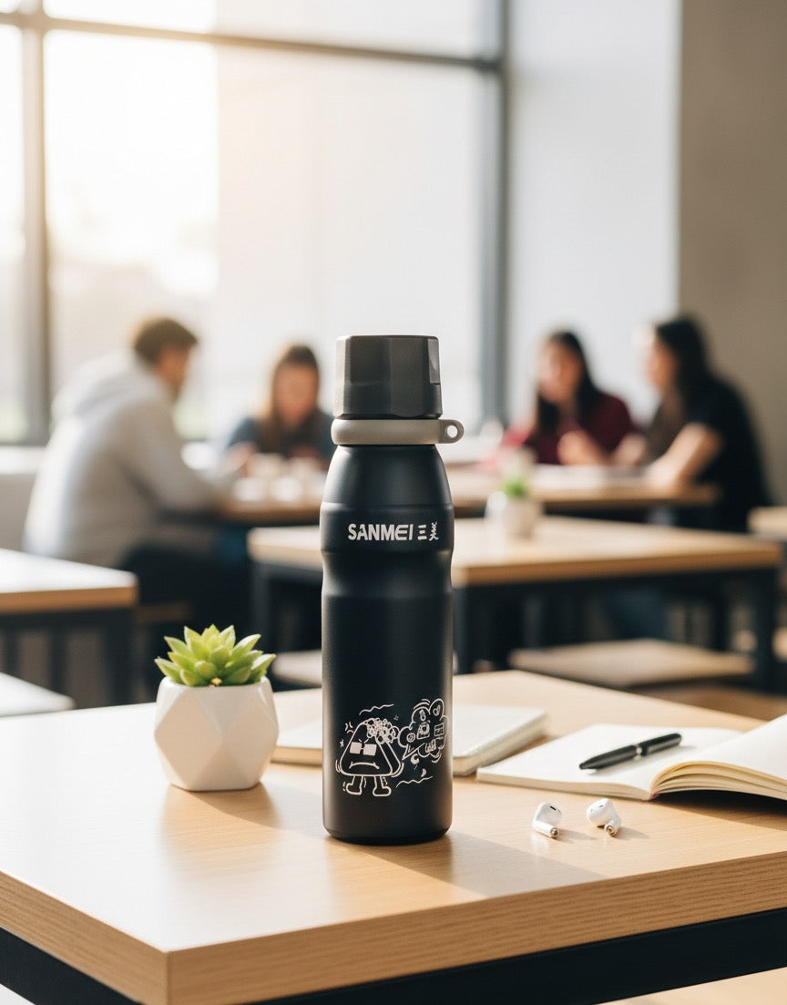 SANMEI Vacuum Insulated Water Bottle 600ML