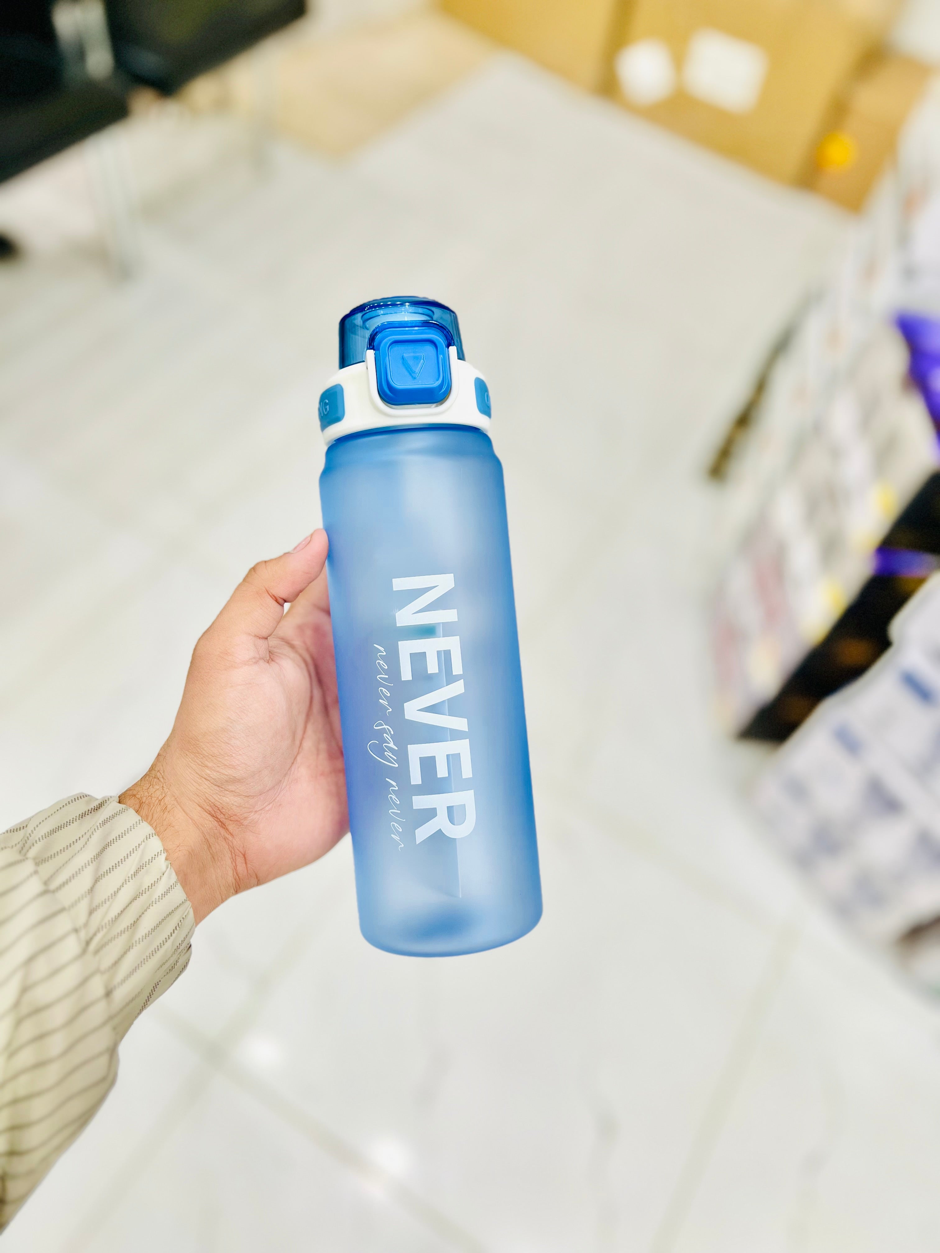 900 ML Sports Water Bottle With PopUp Straw & Carry Strap