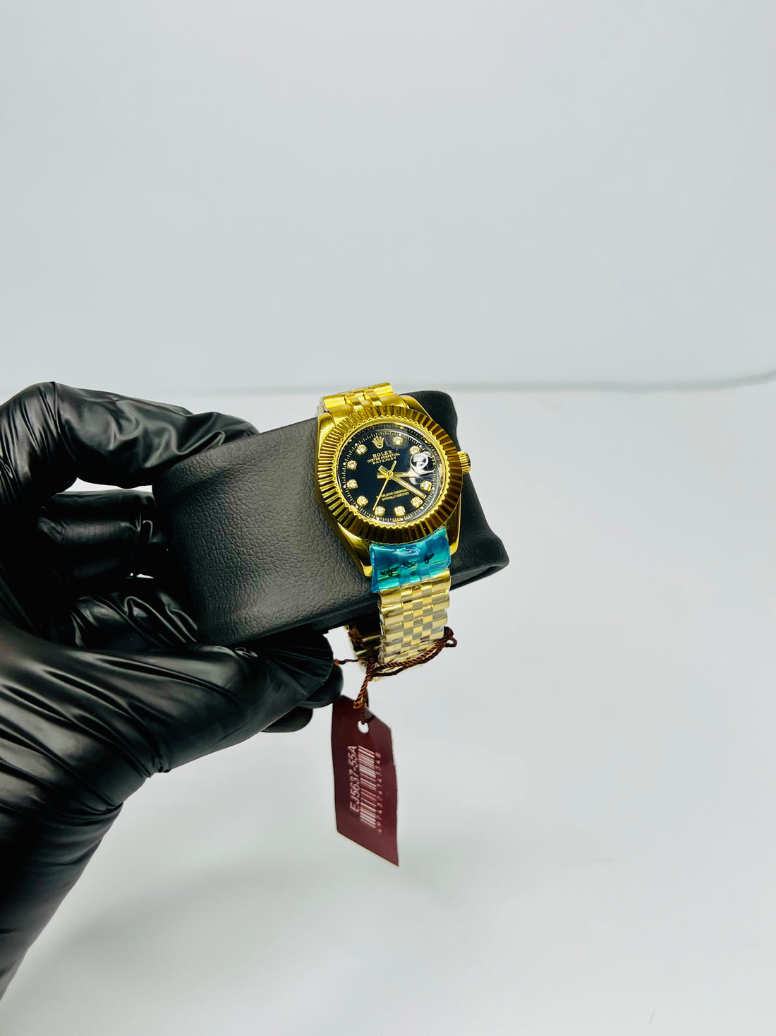 Rolex Oyster Perpetual Gold Tone With Black Dial
