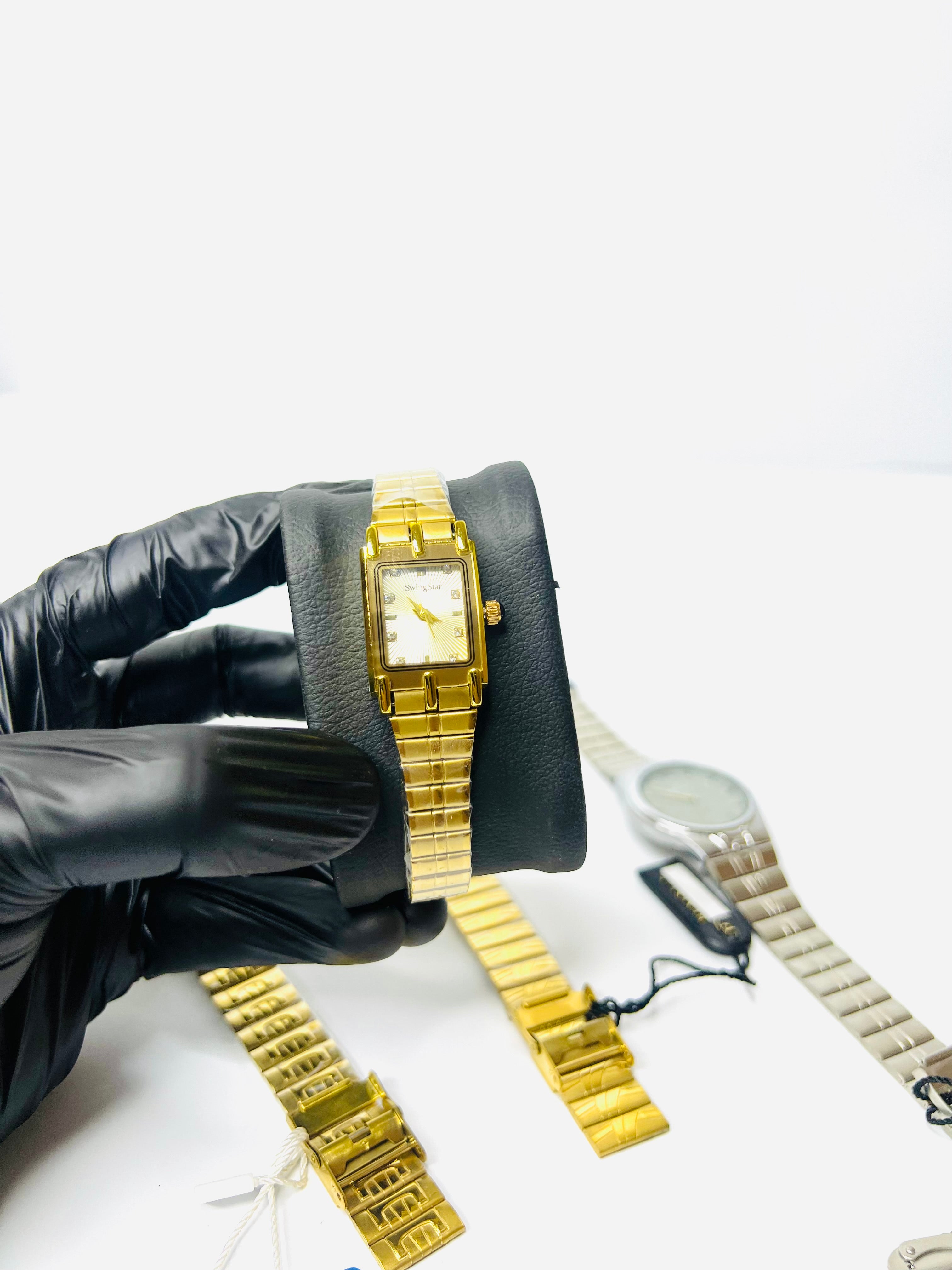 Swing-Star Stainless Steel Women Watch ( Gold )