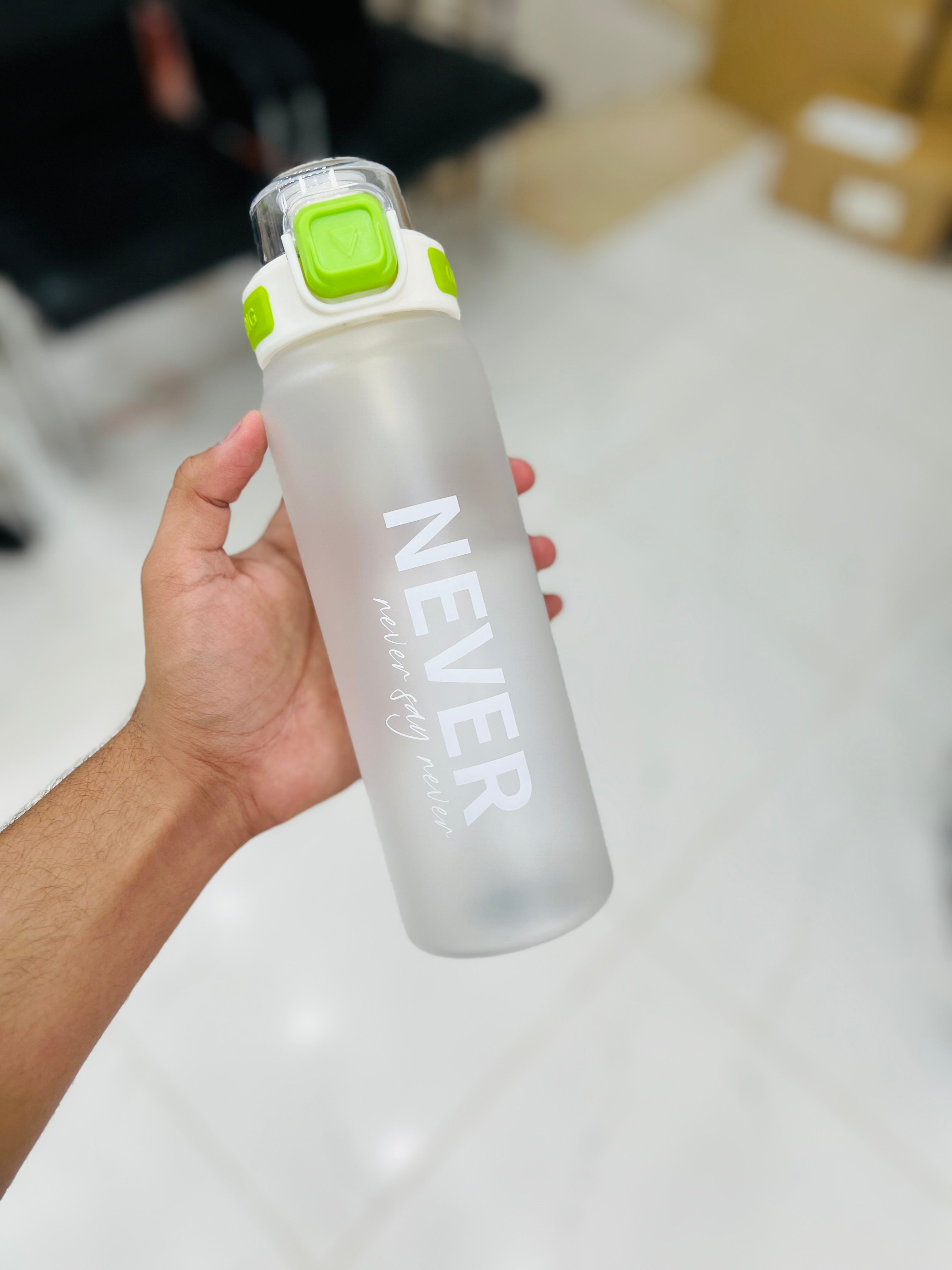 900 ML Sports Water Bottle With PopUp Straw & Carry Strap