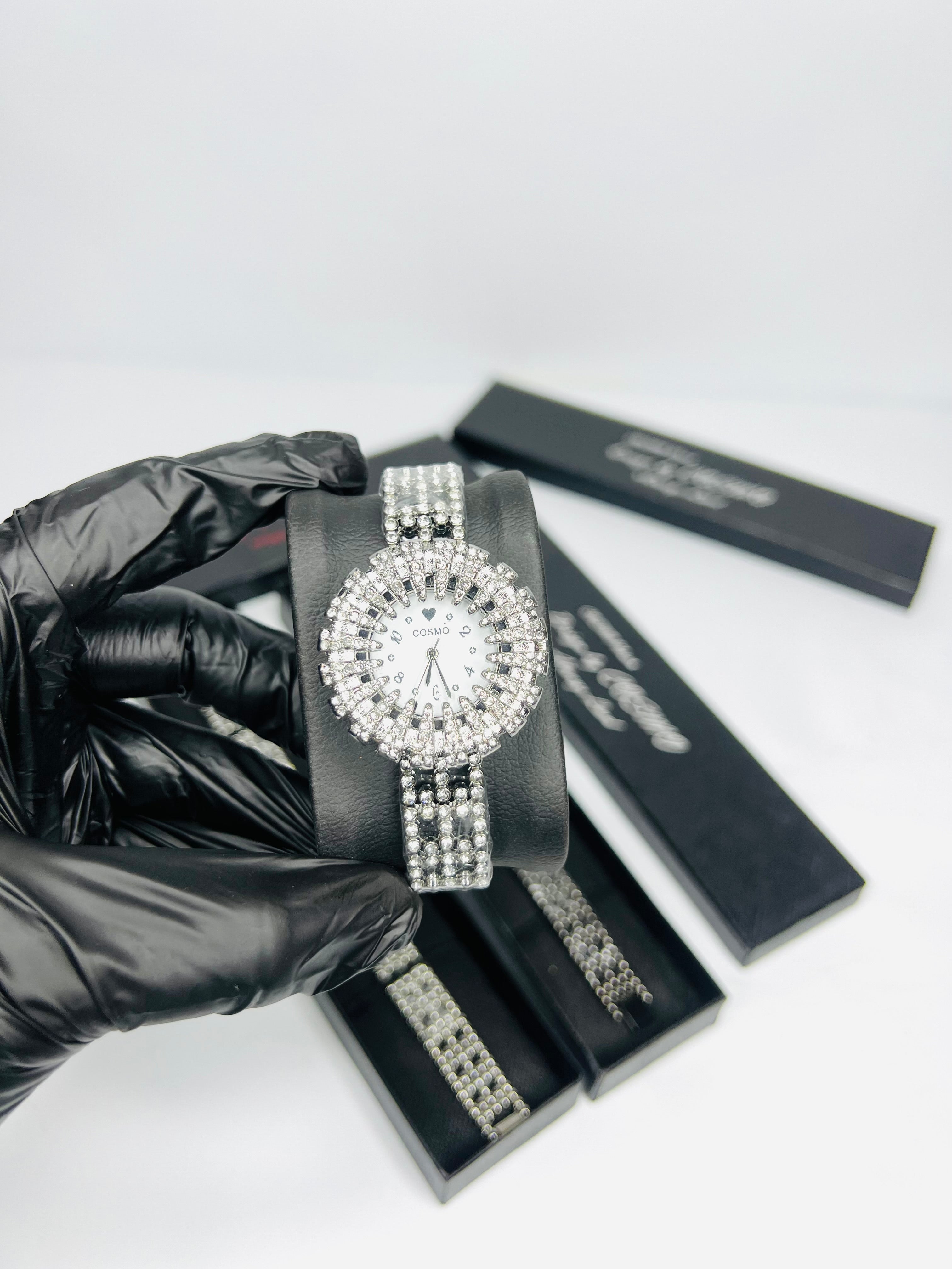 Diamond Studded White Sunray