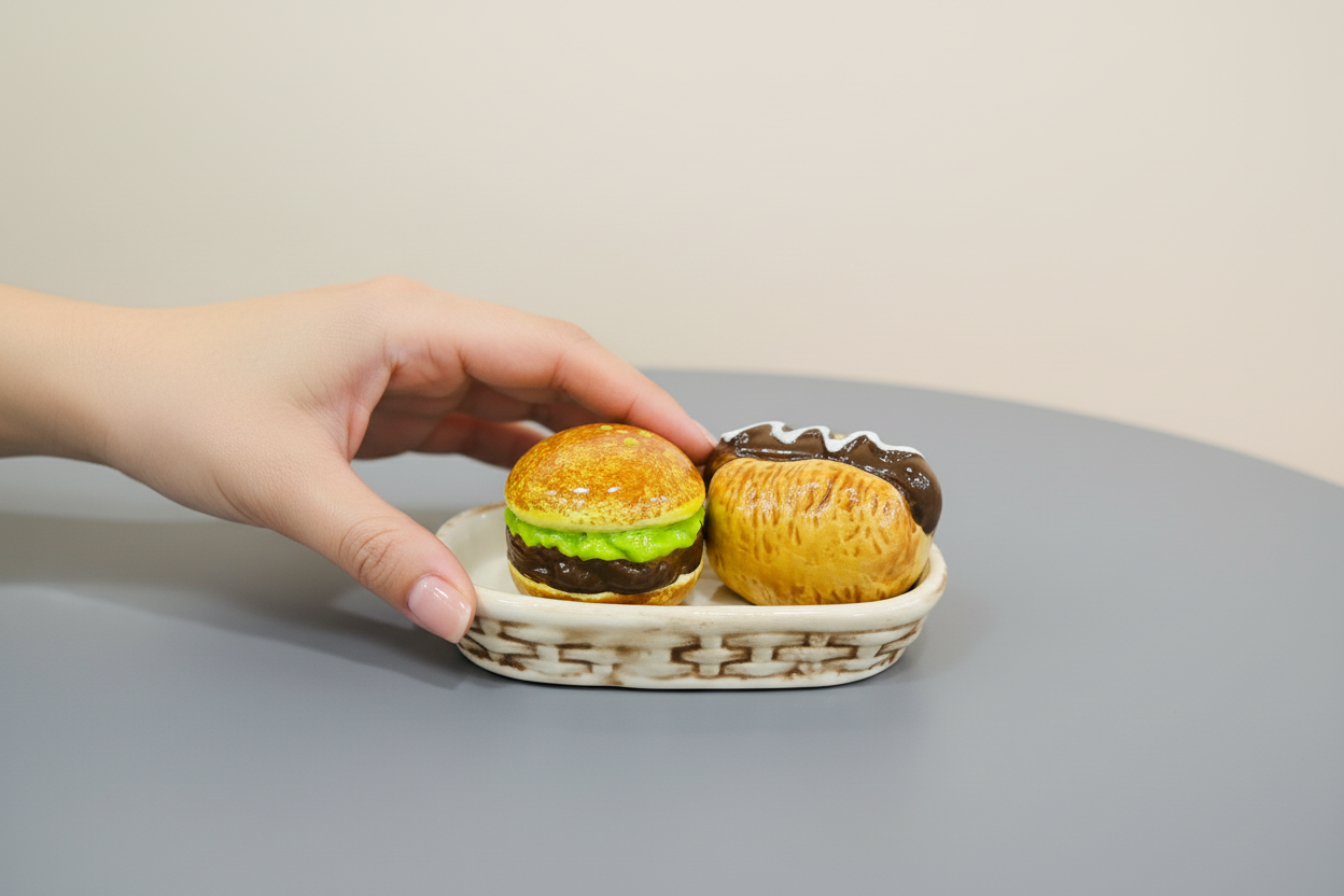 Ceramic Burger & Hot Dog  Salt & Pepper Shaker