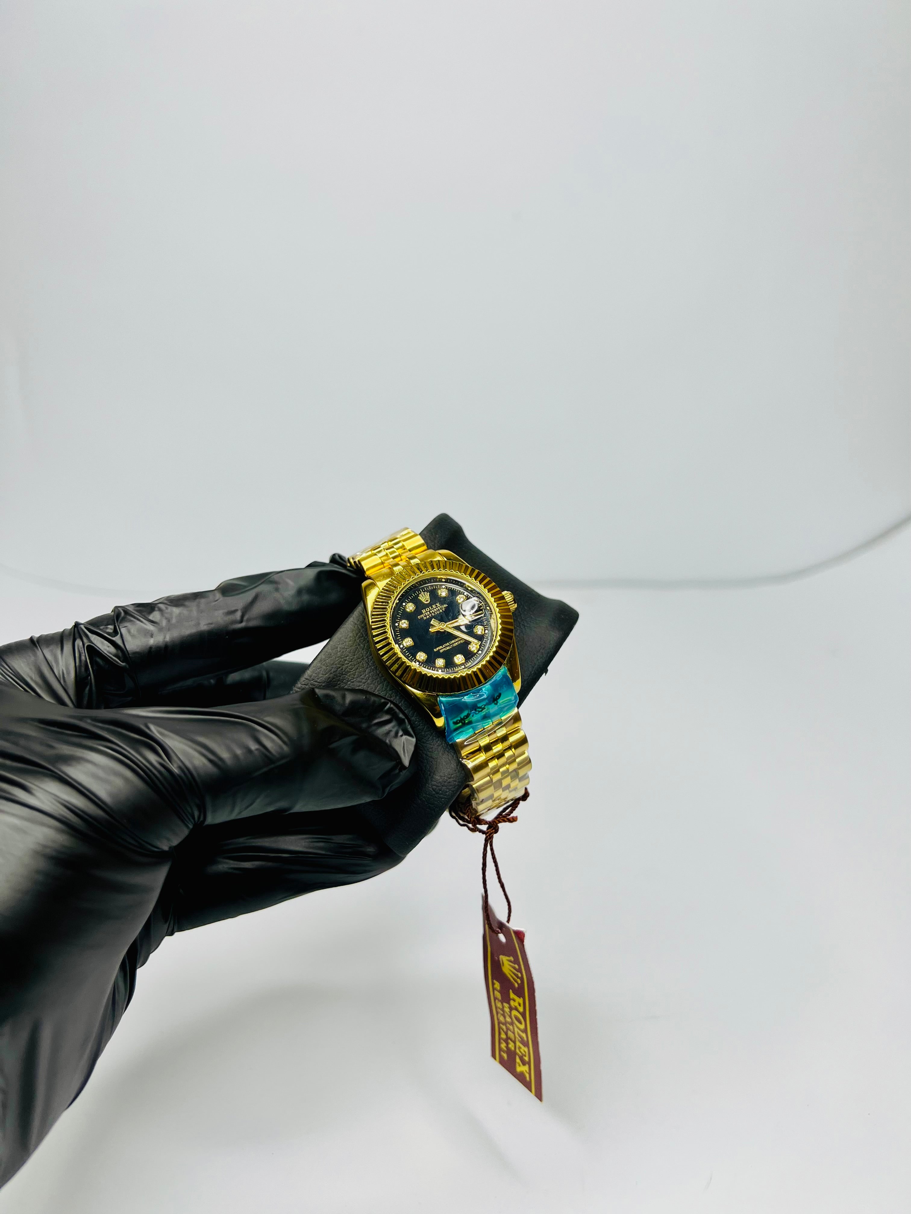 Rolex Oyster Perpetual Gold Tone With Black Dial