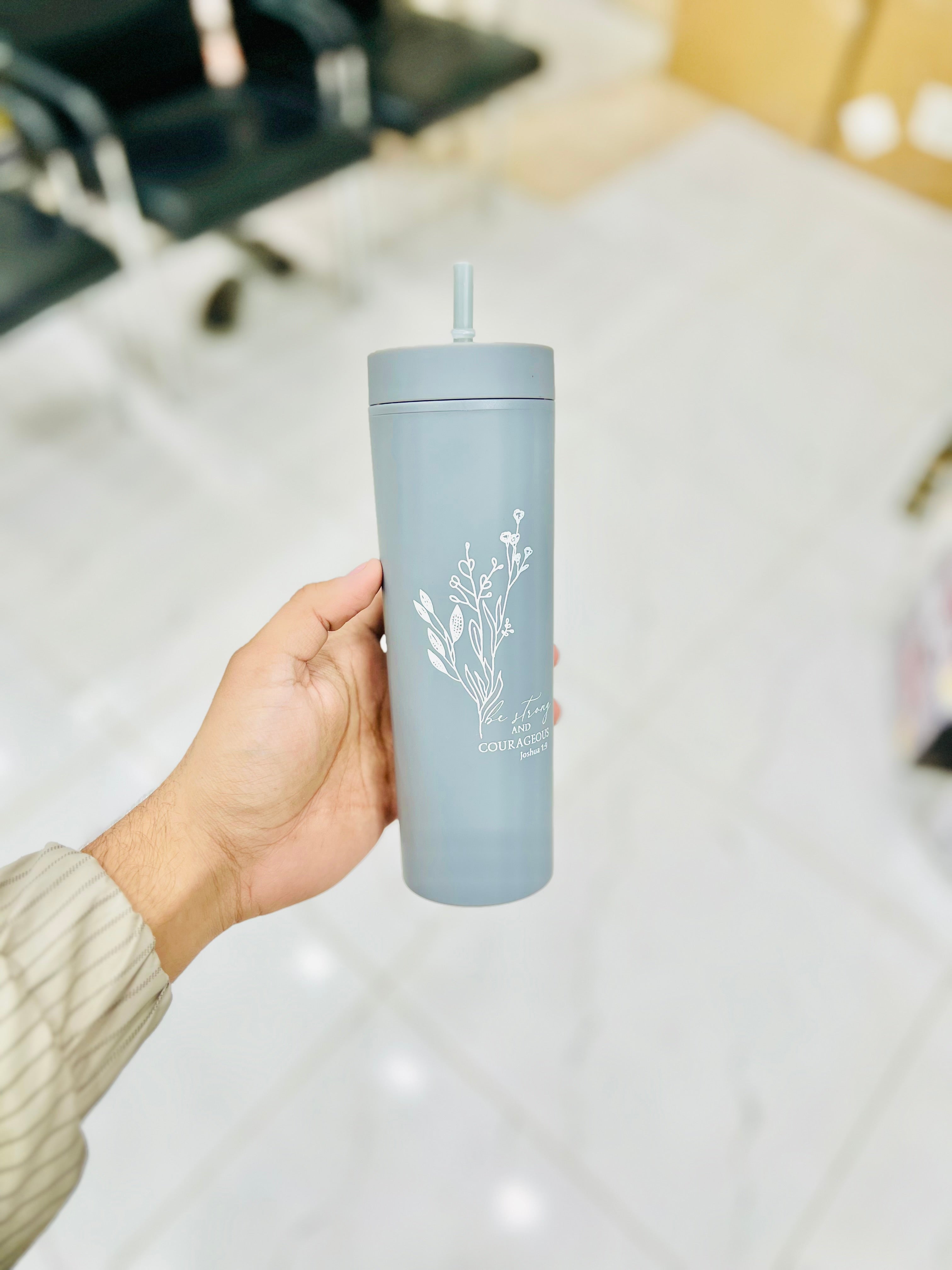 "Be Strong & Courageous" Vacuum Insulated Tumbler