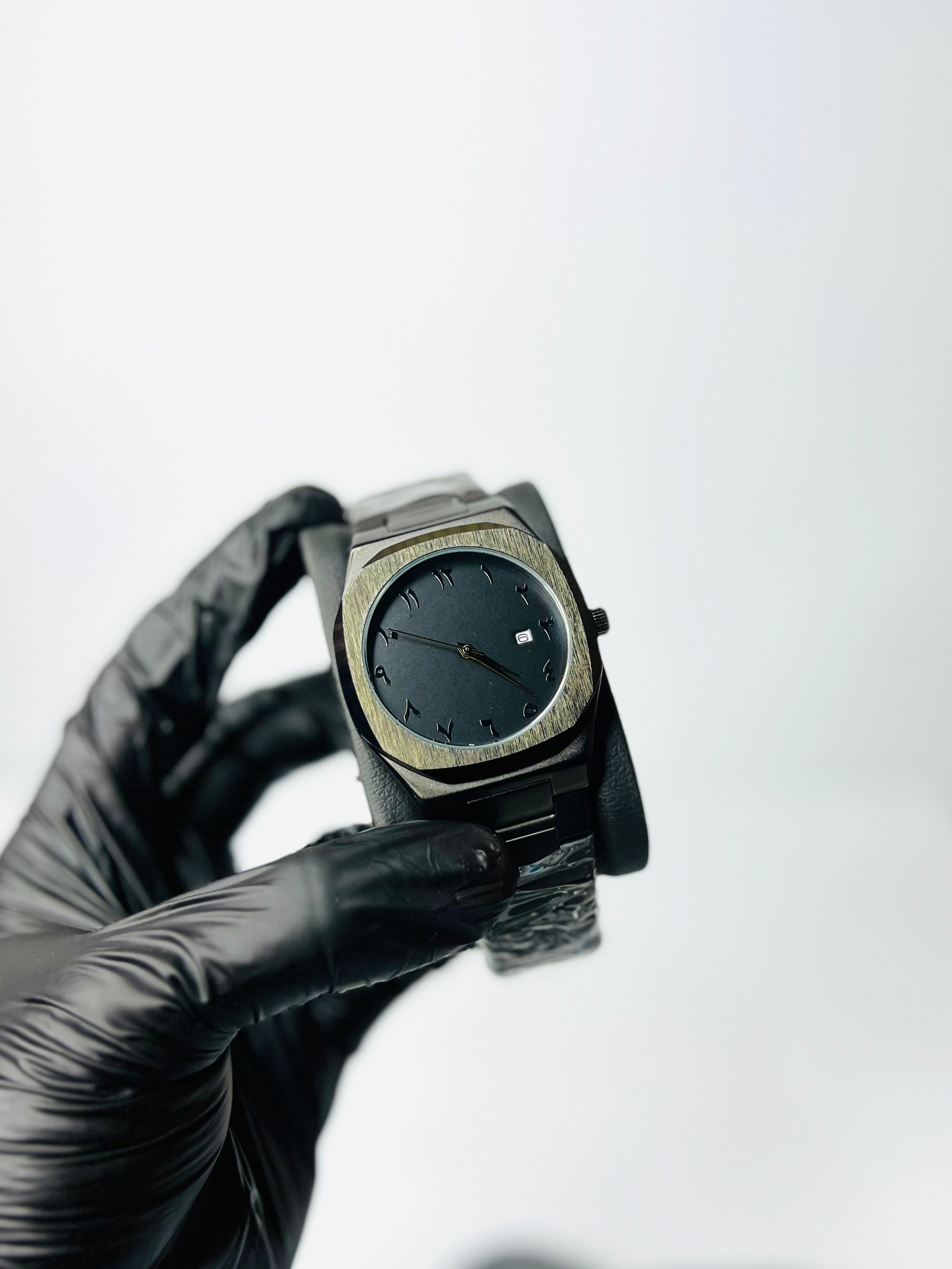 Black Aura Watch In Stainless Steel