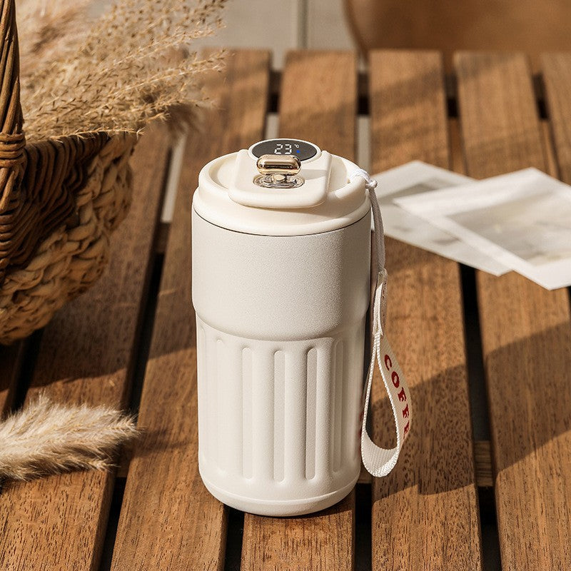Smart Insulated Coffee Mug With Led Temperature Display On The Lid