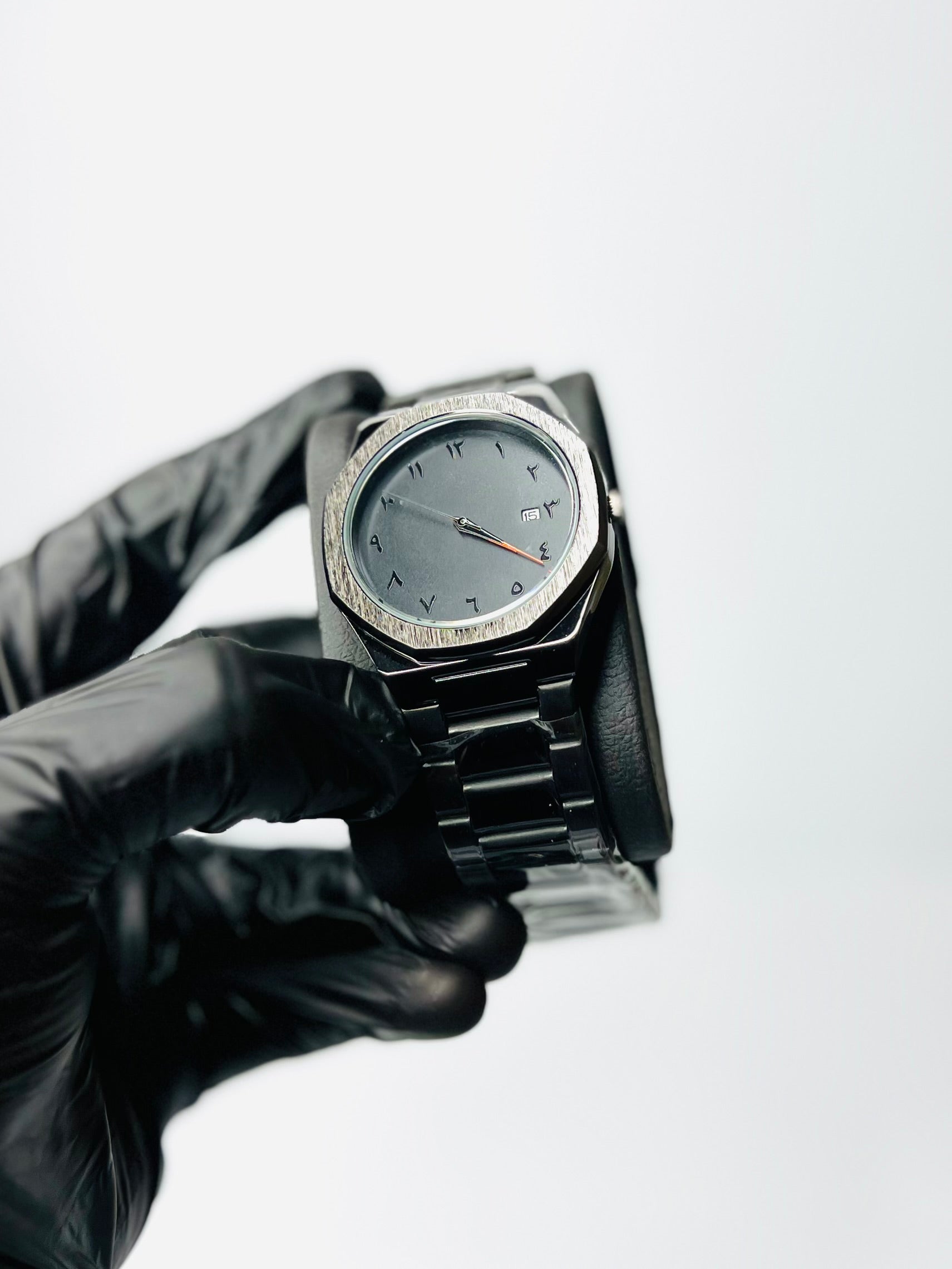 Red Needle Aura Watch In Stainless Steel