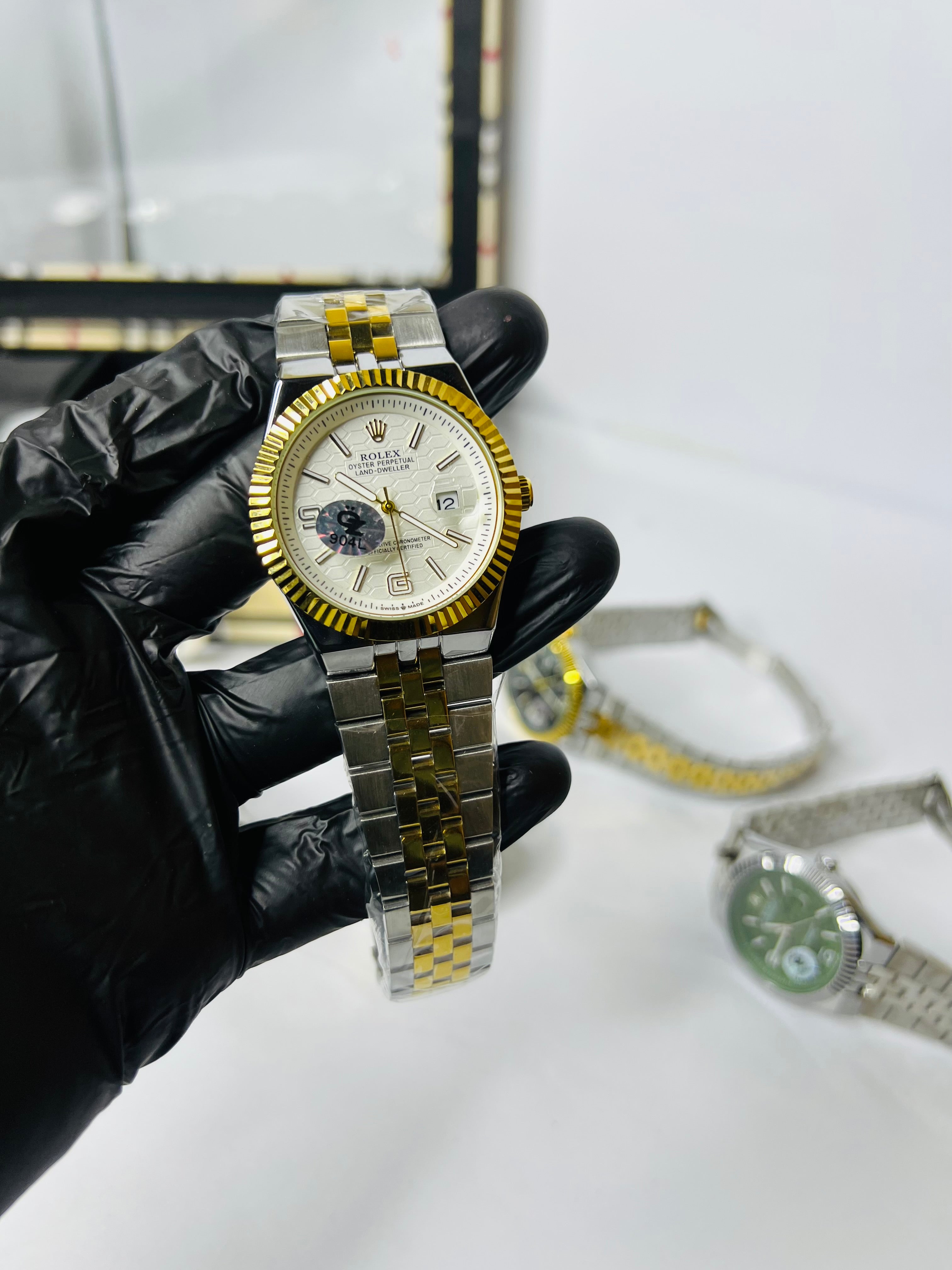 Rolex Oyster Land Dweller Two Tone White Dial