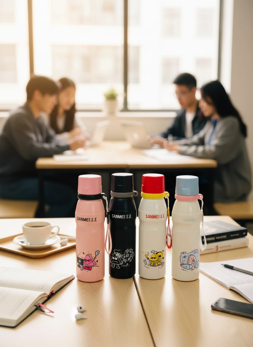 SANMEI Vacuum Insulated Water Bottle 600ML