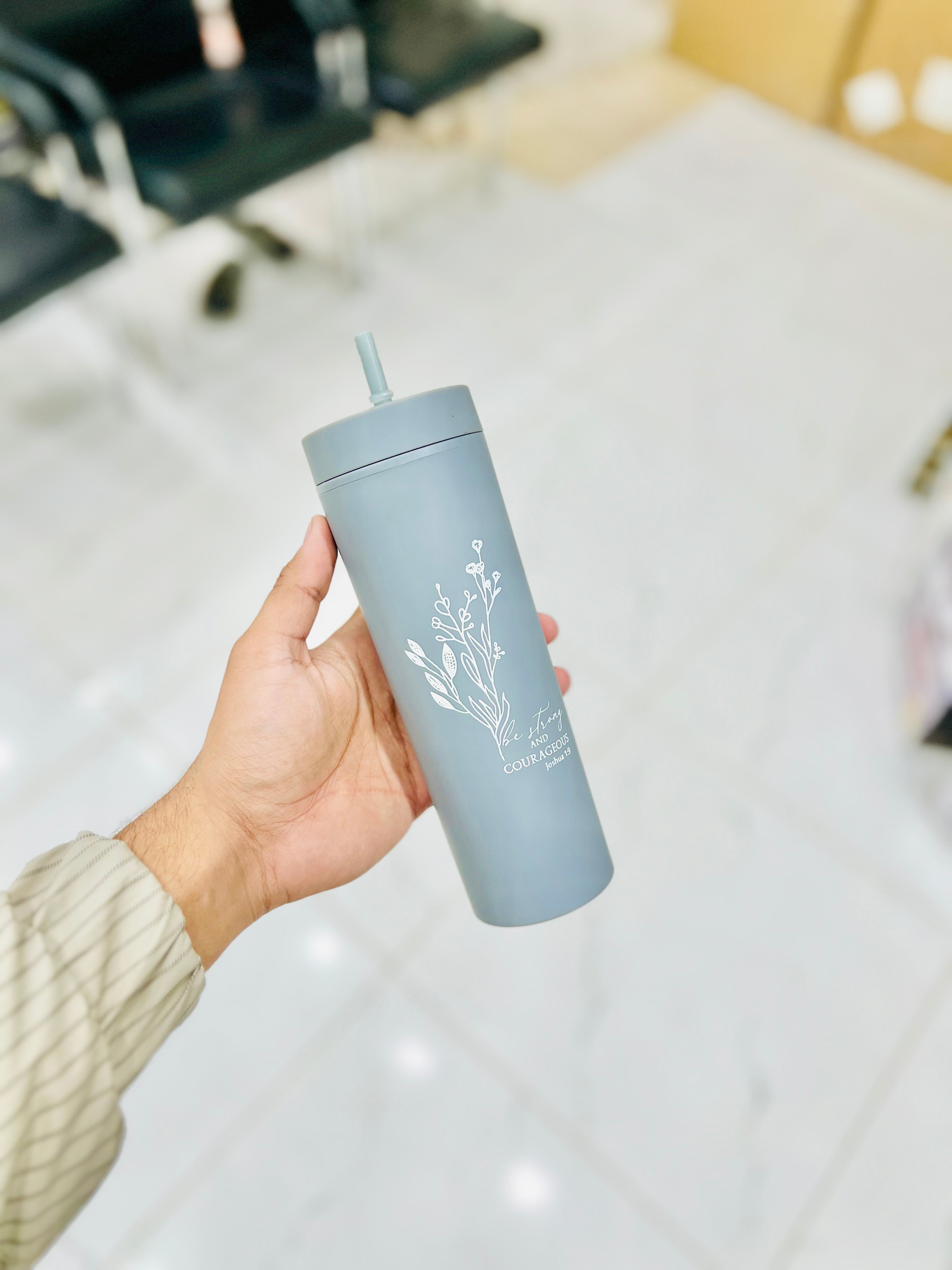 "Be Strong & Courageous" Vacuum Insulated Tumbler