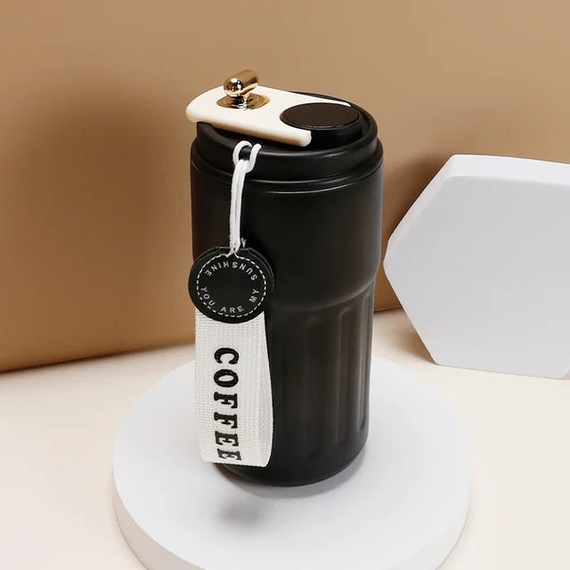 Smart Insulated Coffee Mug With Led Temperature Display On The Lid