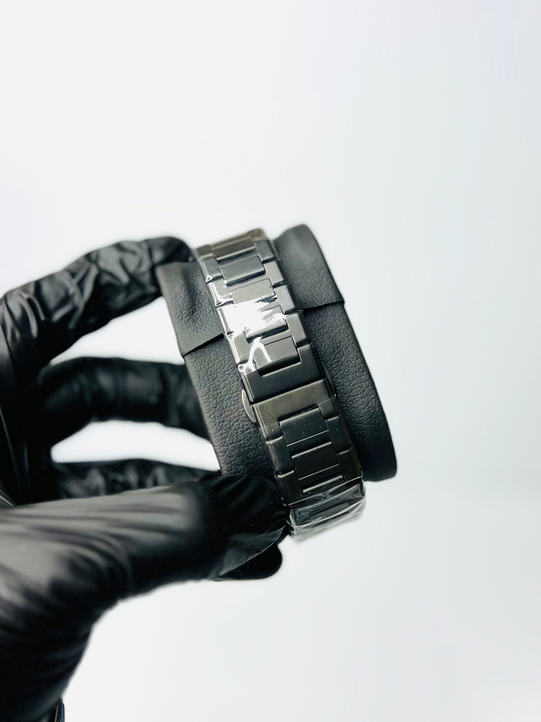 Black Aura Watch In Stainless Steel