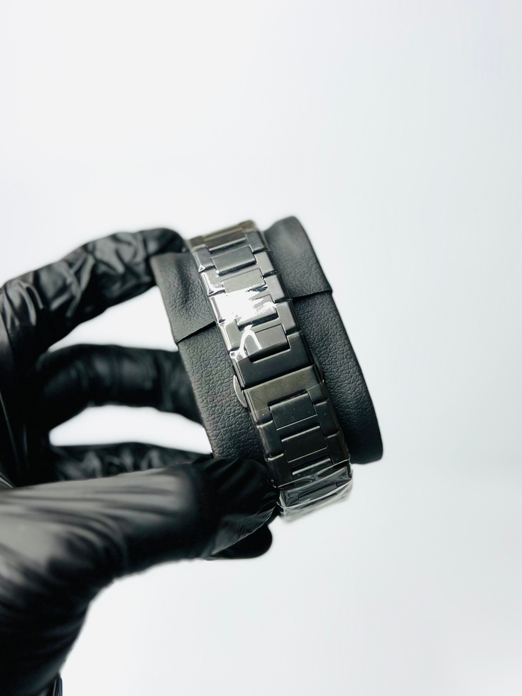 Black Aura Watch In Stainless Steel