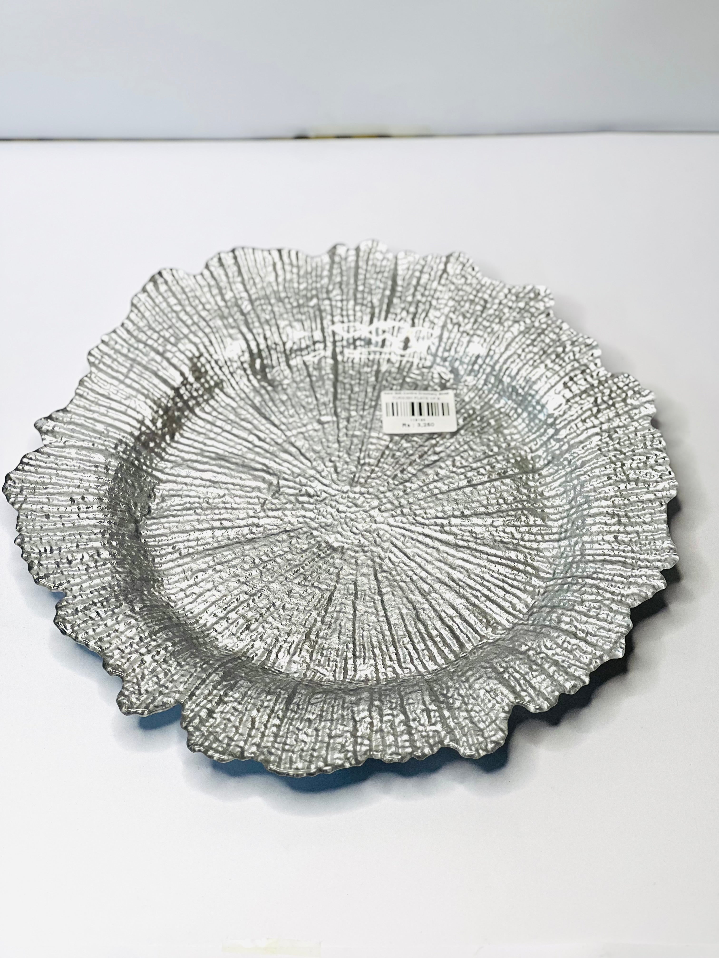 “ Reef “ Glass Charger Plate