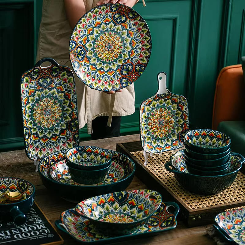 Marakish Dinner Set 6 Persons (Green )