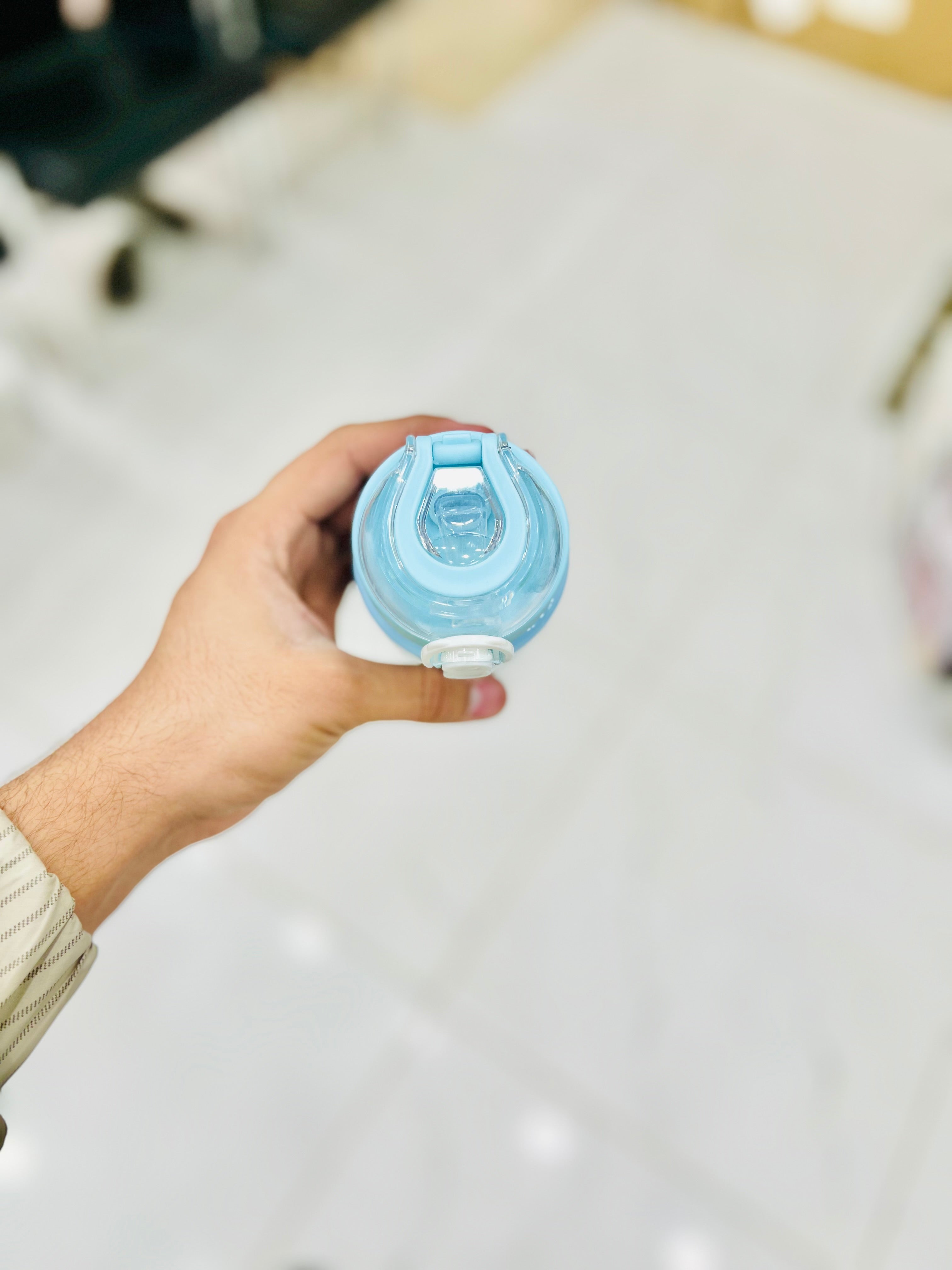 Labubu Character Kids Water Bottle ( Light Blue )