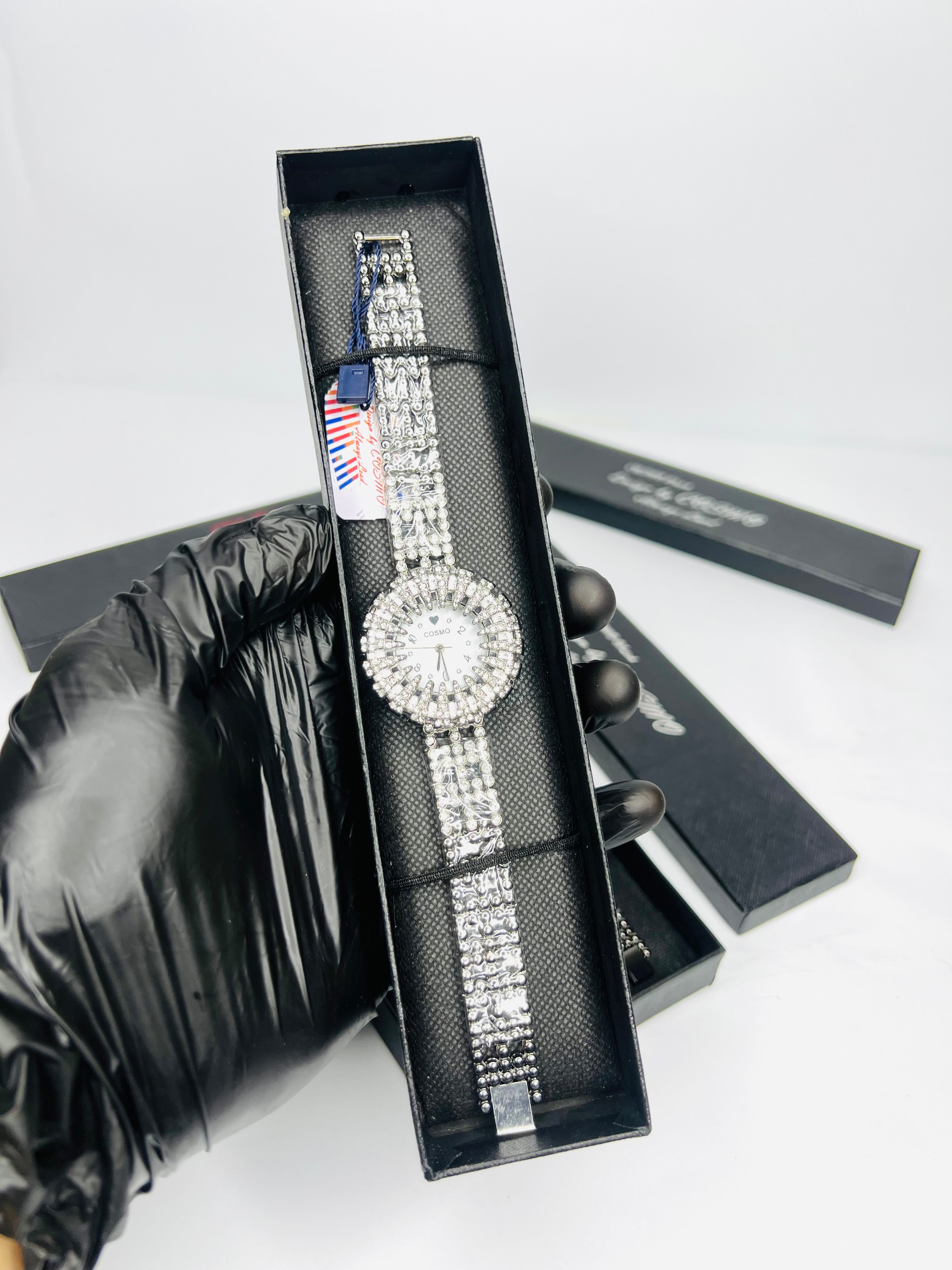Diamond Studded White Sunray