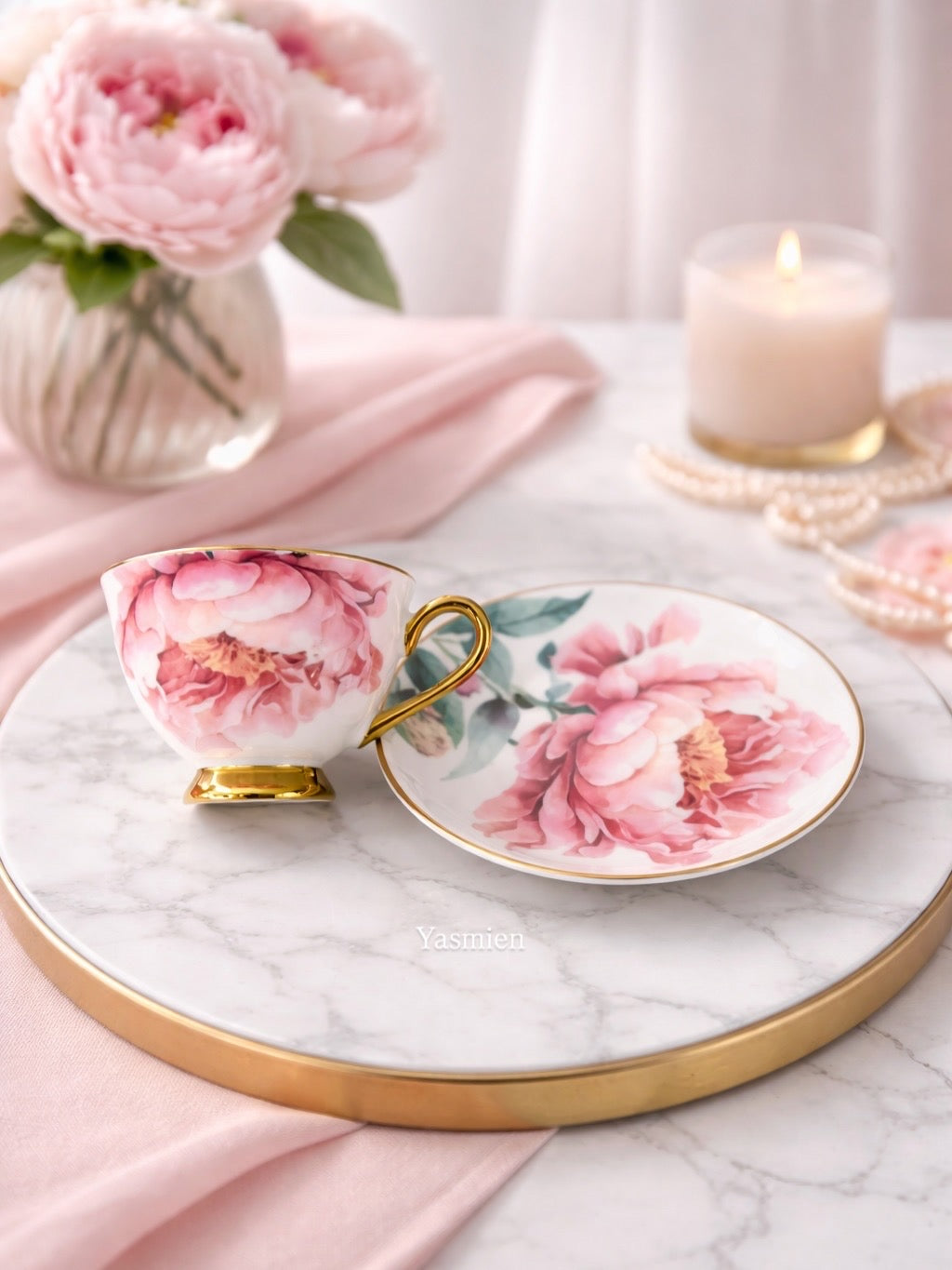 Floral Ceramic Tea Set (D73)