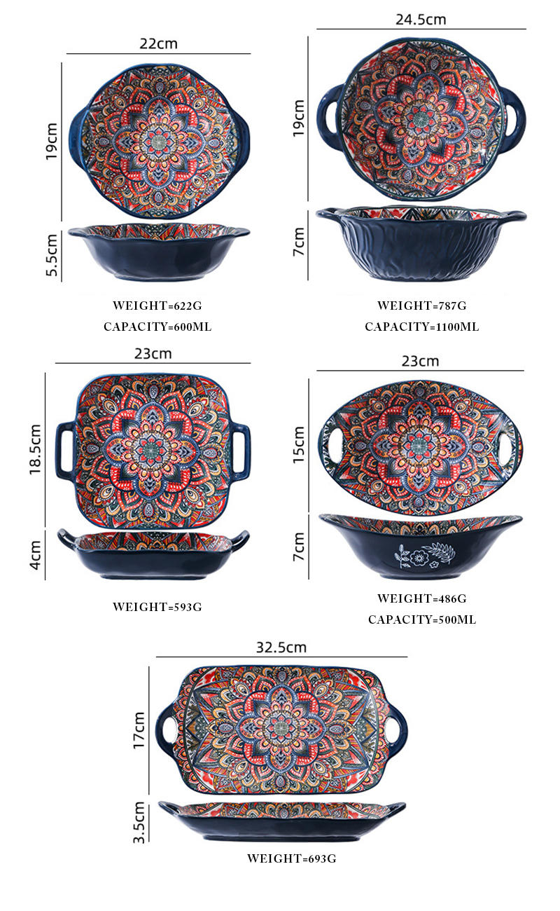 Marakish Dinner Set 6 Persons (Blue)