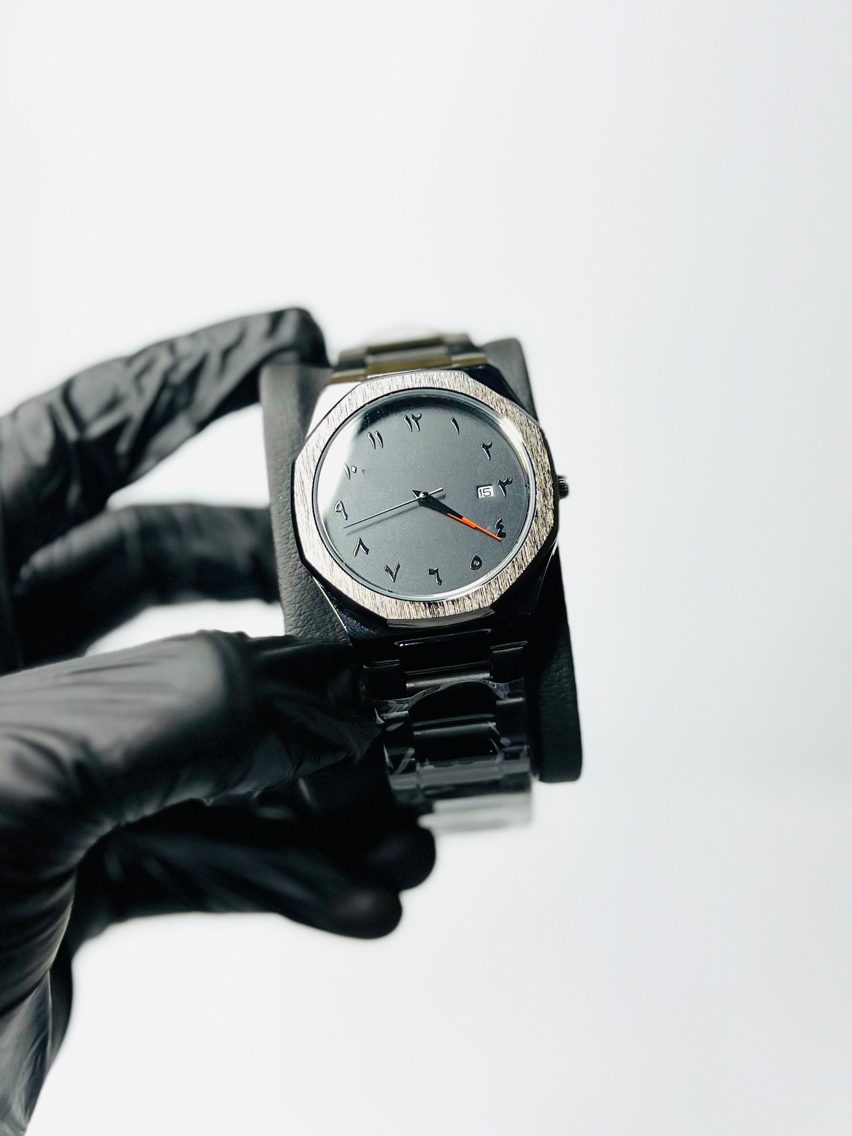 Red Needle Aura Watch In Stainless Steel