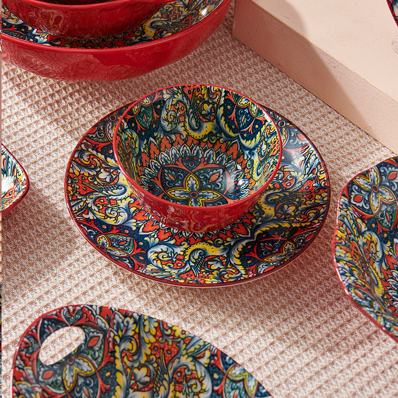 Marakish Dinner Set 6 Persons (Red)