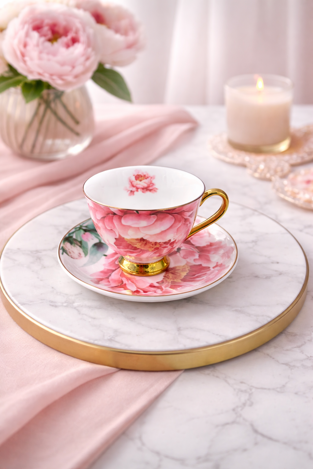 Floral Ceramic Tea Set (D73)
