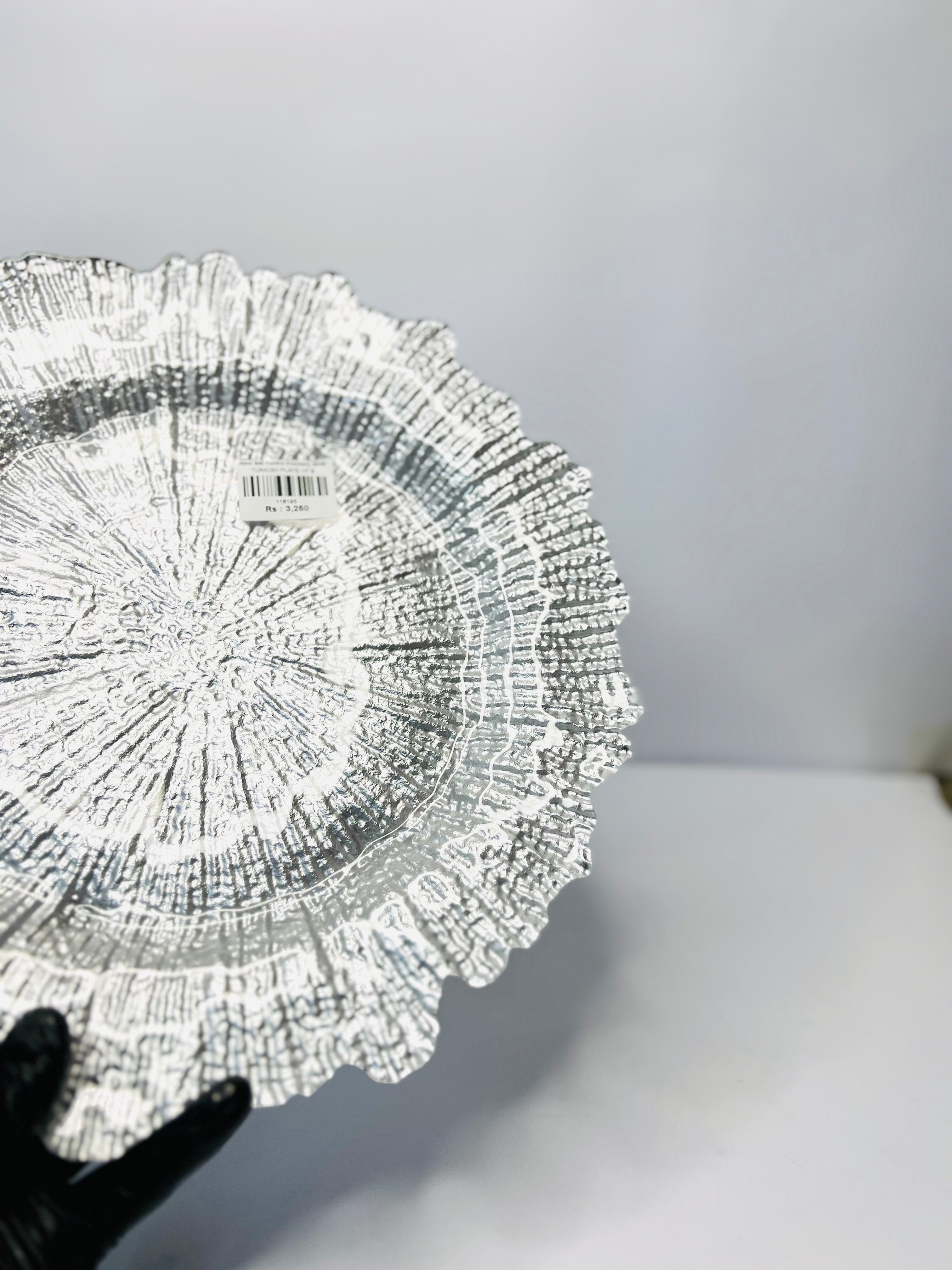 “ Reef “ Glass Charger Plate