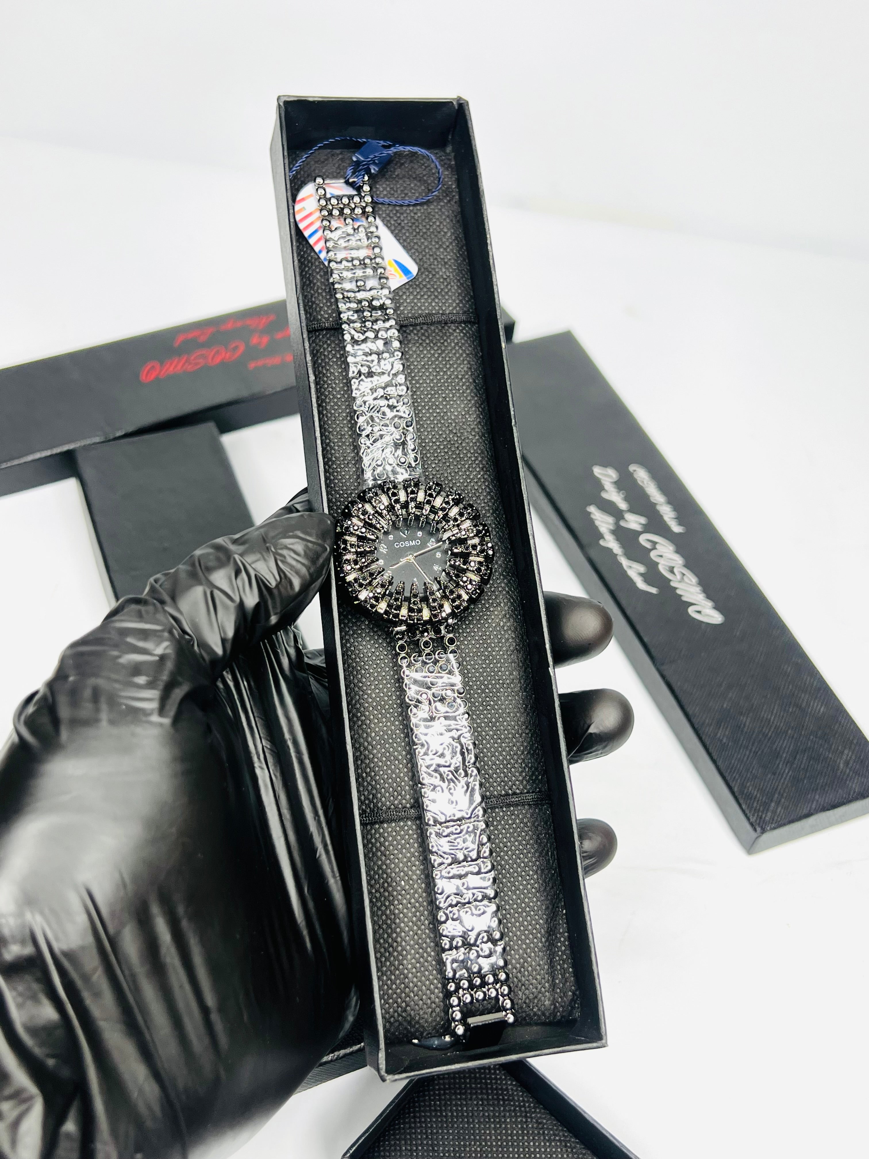 Diamond Studded Black Sunray