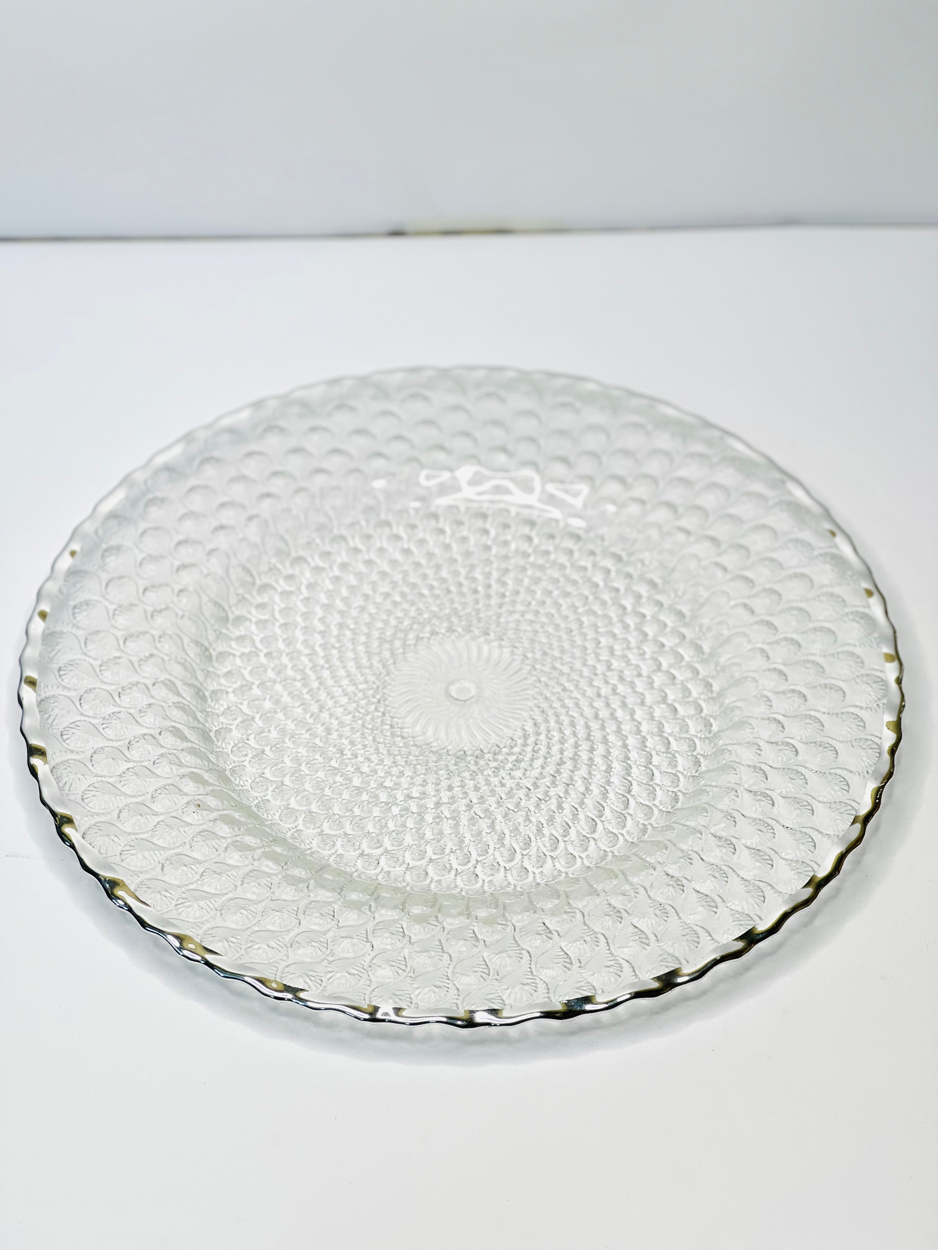 Textured Peacock Pattern Plate