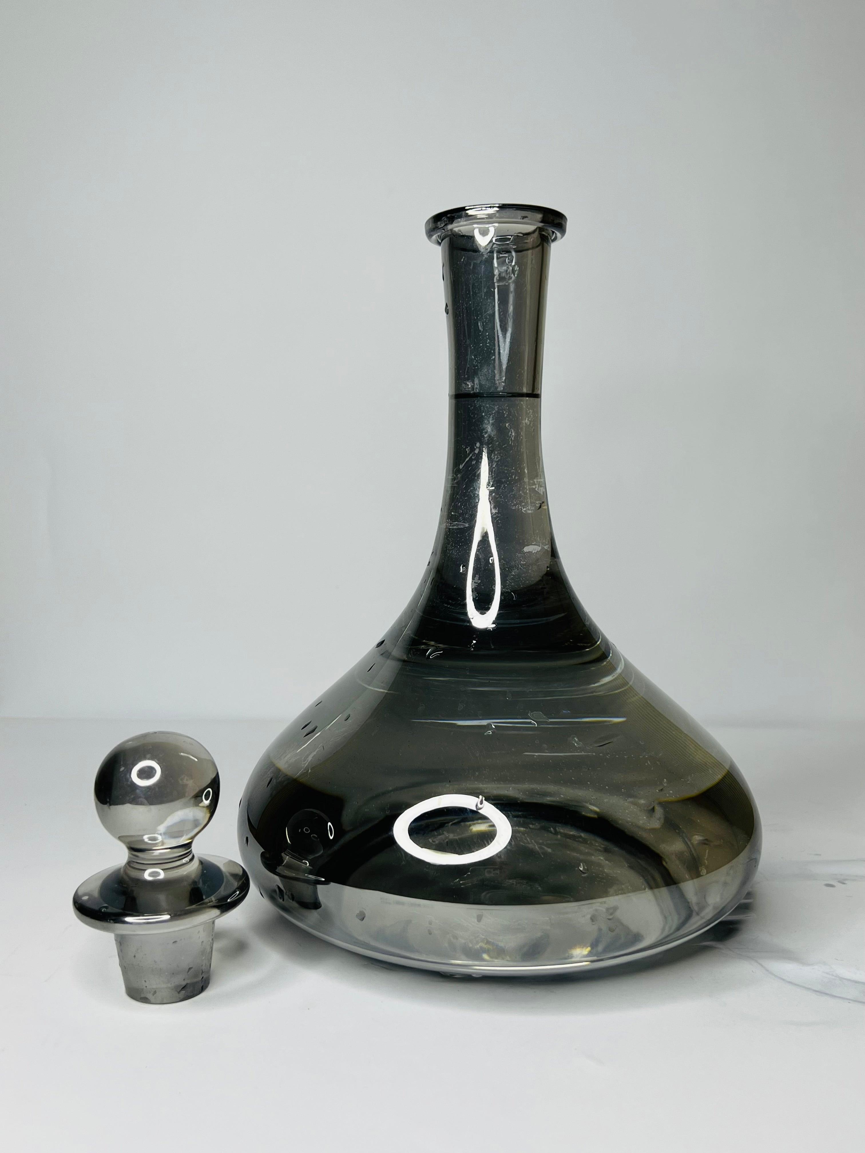 Vintage Smoked Glass Water Set