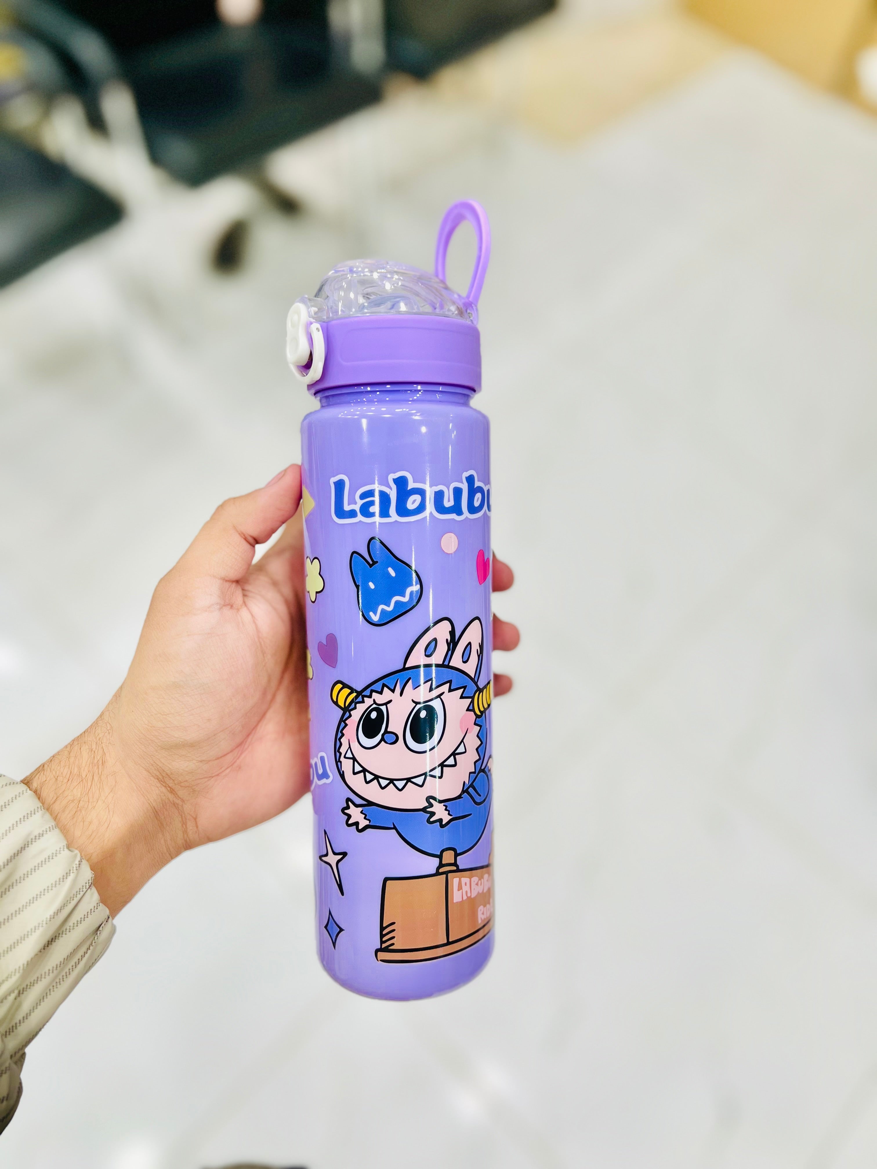 Labubu Character Kids Water Bottle ( Purple )