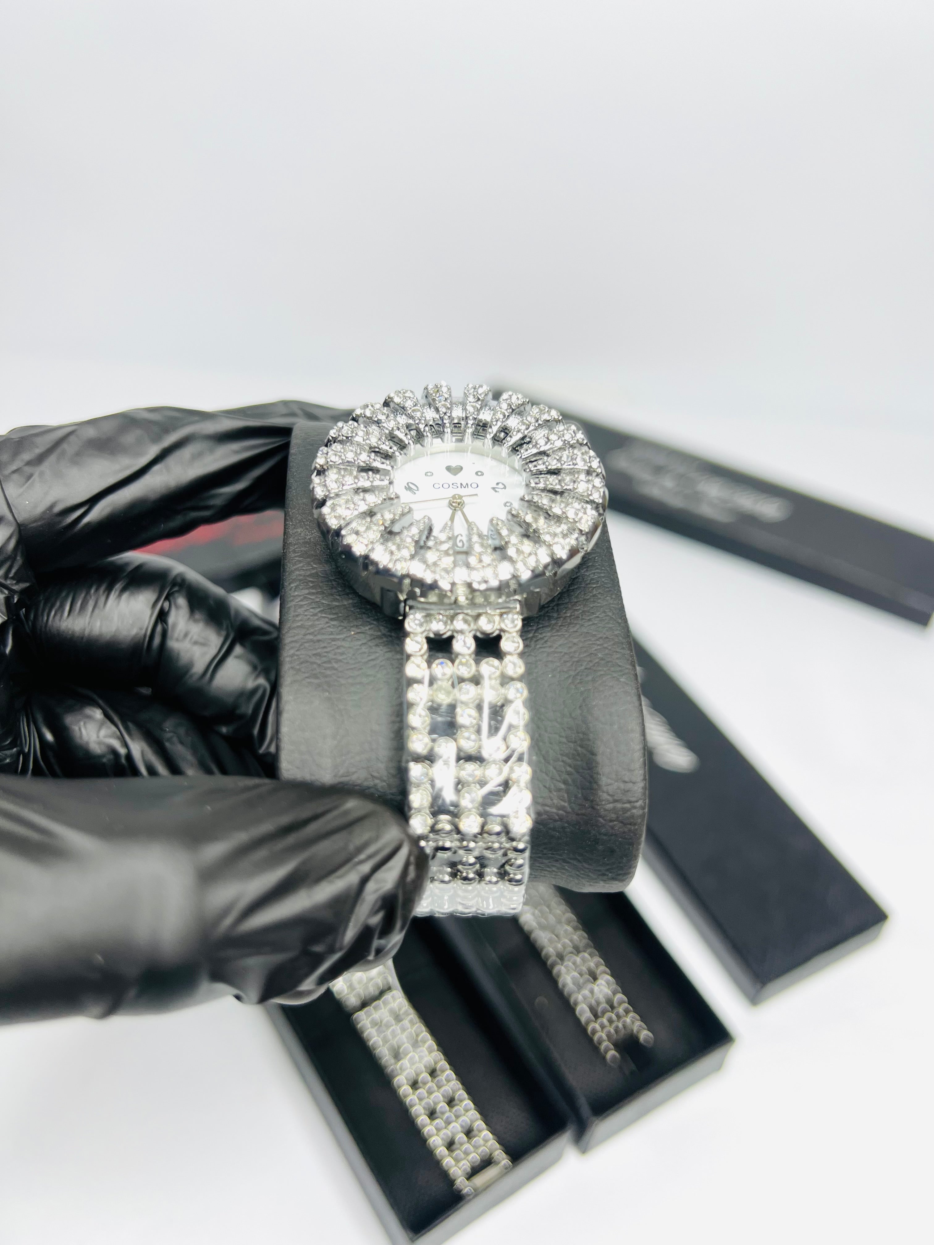 Diamond Studded White Sunray