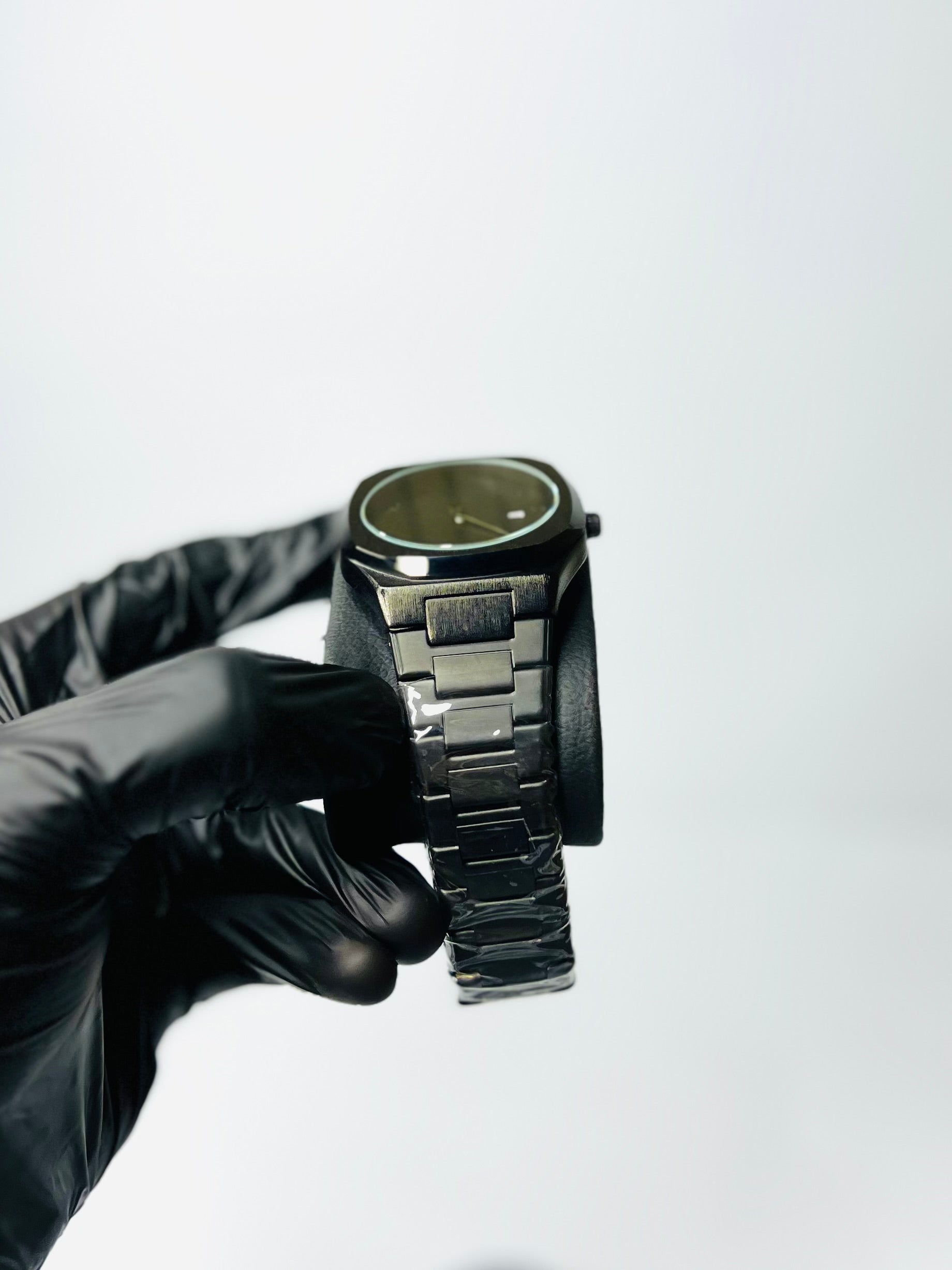 Black Aura Watch In Stainless Steel