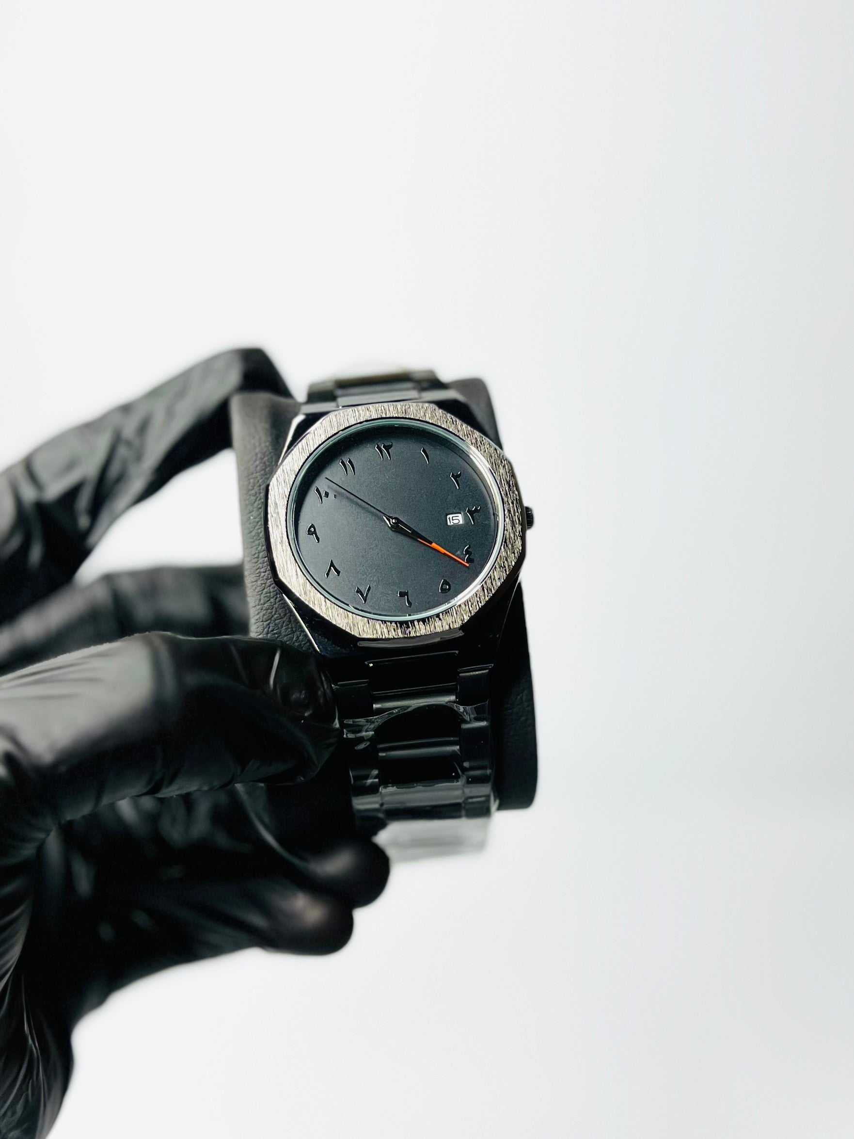 Red Needle Aura Watch In Stainless Steel