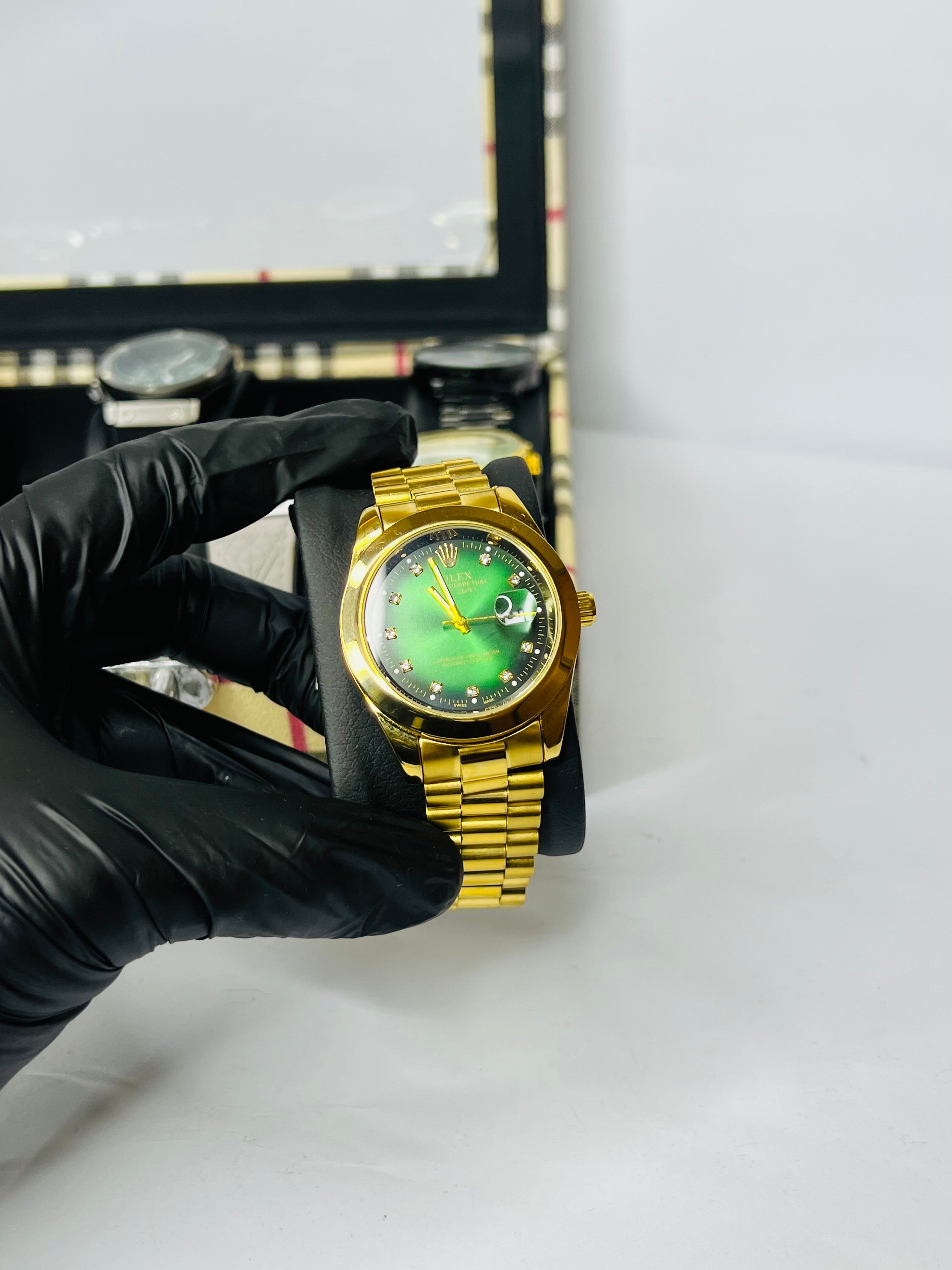 Rolex Gold With Green Dial