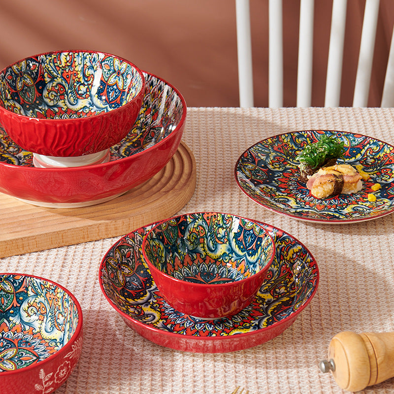 Marakish Dinner Set 6 Persons (Red)