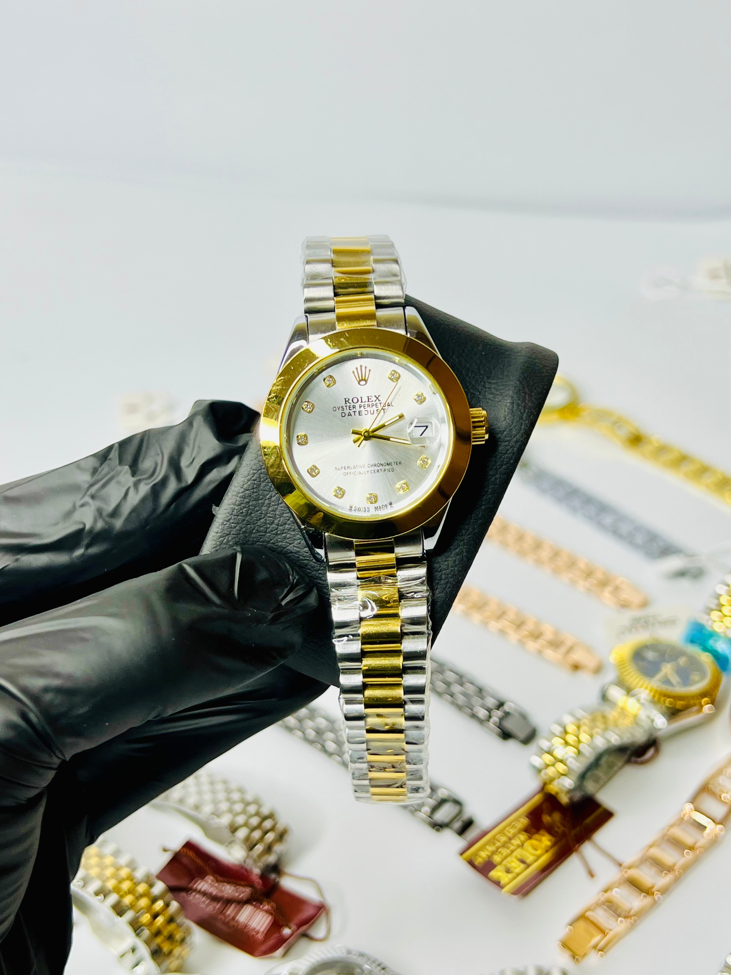 Rolex Two Tone With White Dial