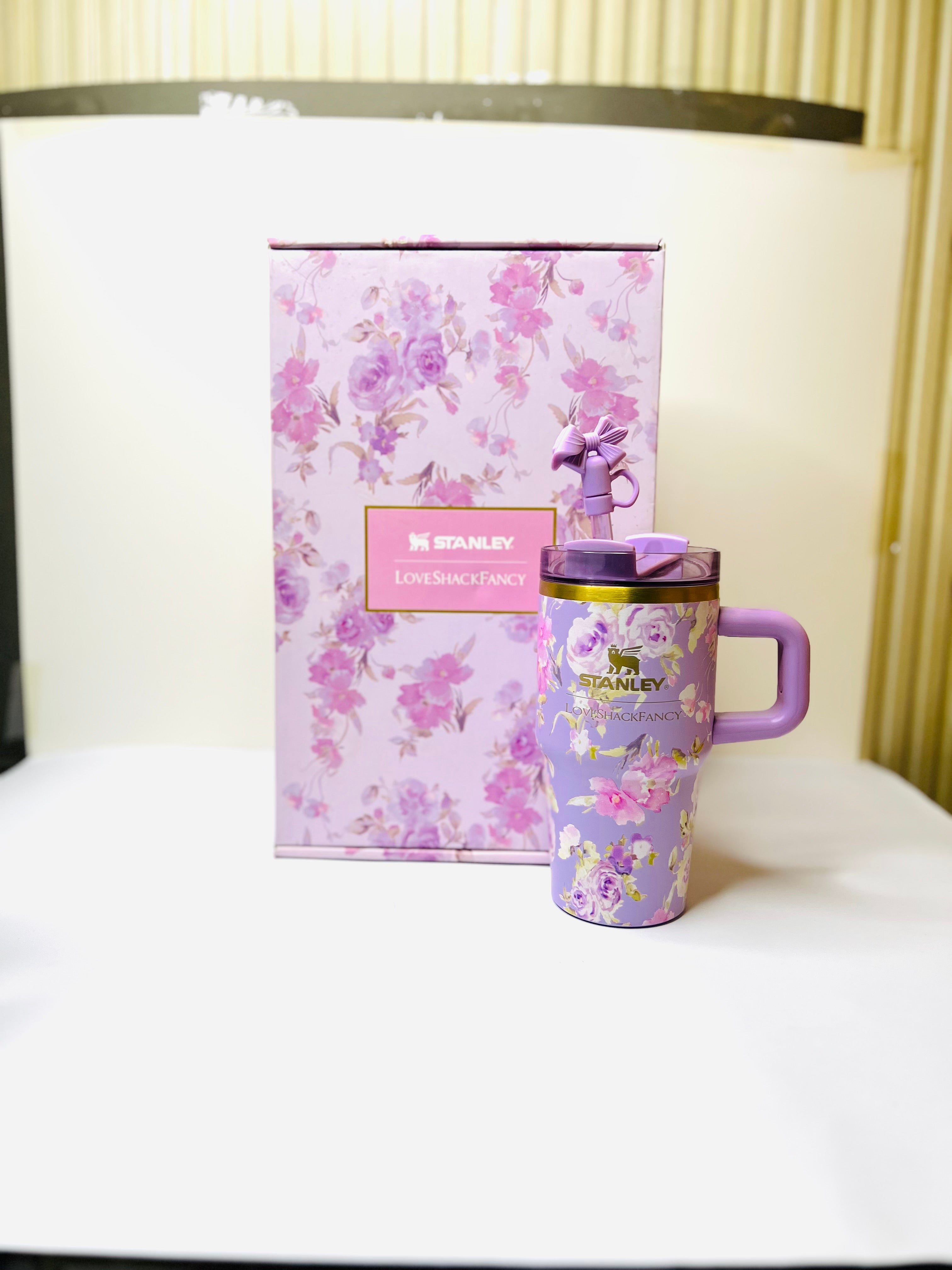 Stanley x LoveShackFancy Quencher Pastel Floral Tumbler ( Purple )