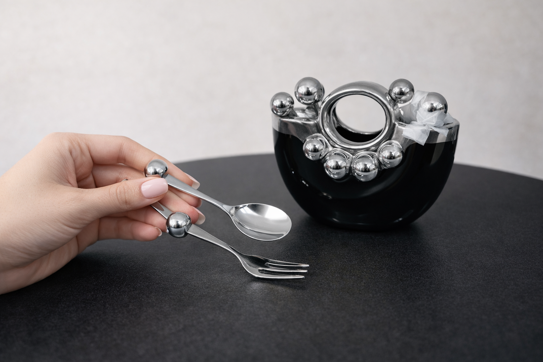 Ceramic Handbag Style Fruit Cutlery