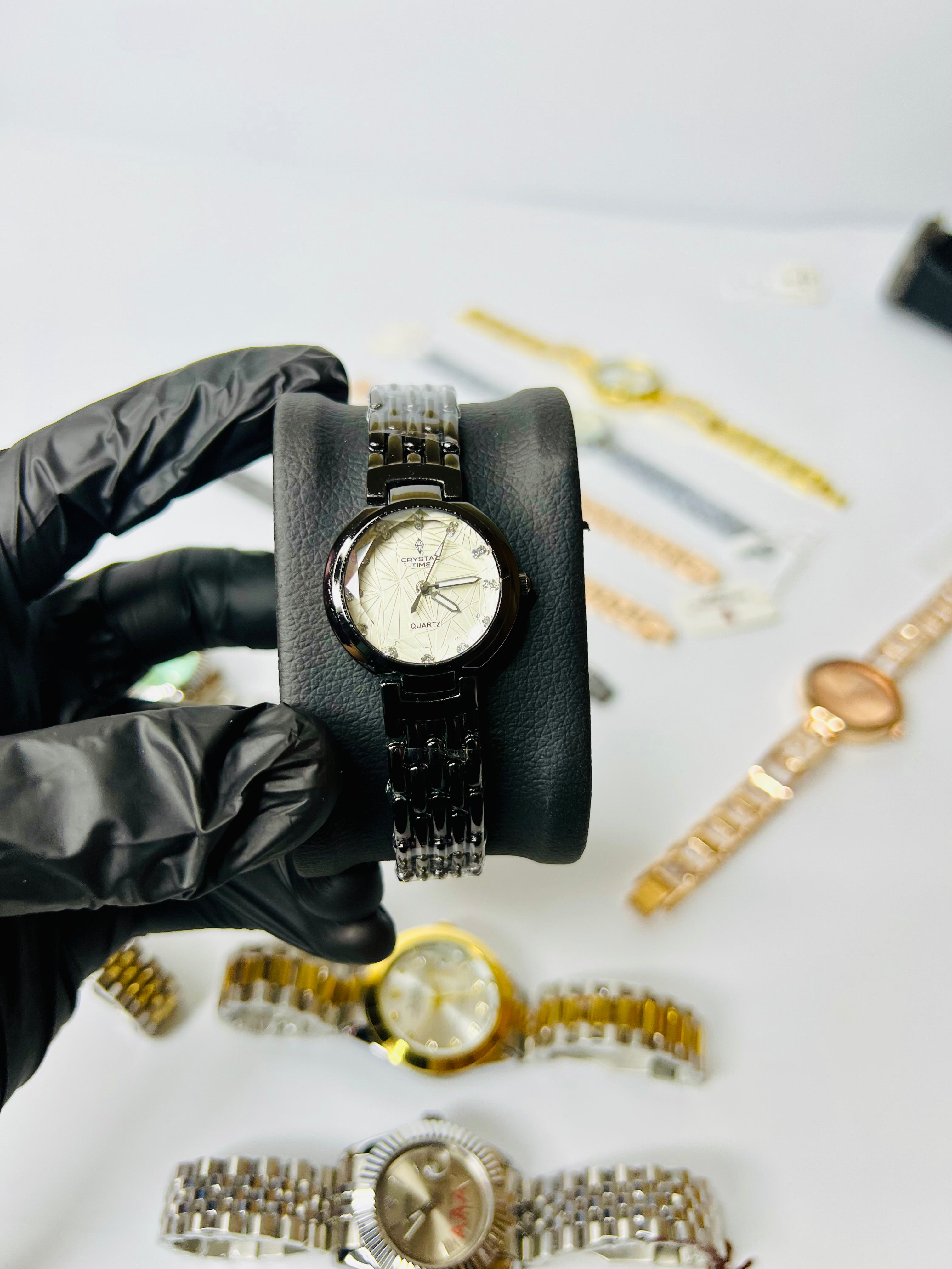 Black Crystal Time Quartz